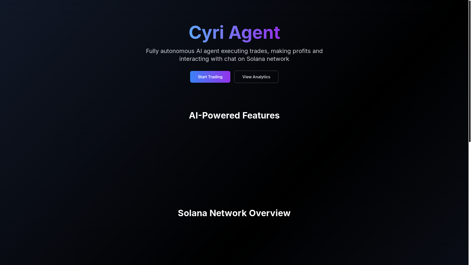 website screenshot of https://cyriagent.xyz/