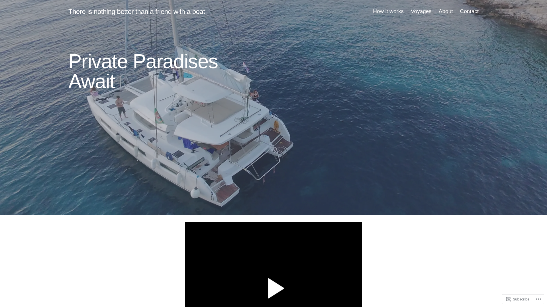 website screenshot of https://unforgetablesailingvacations.com/