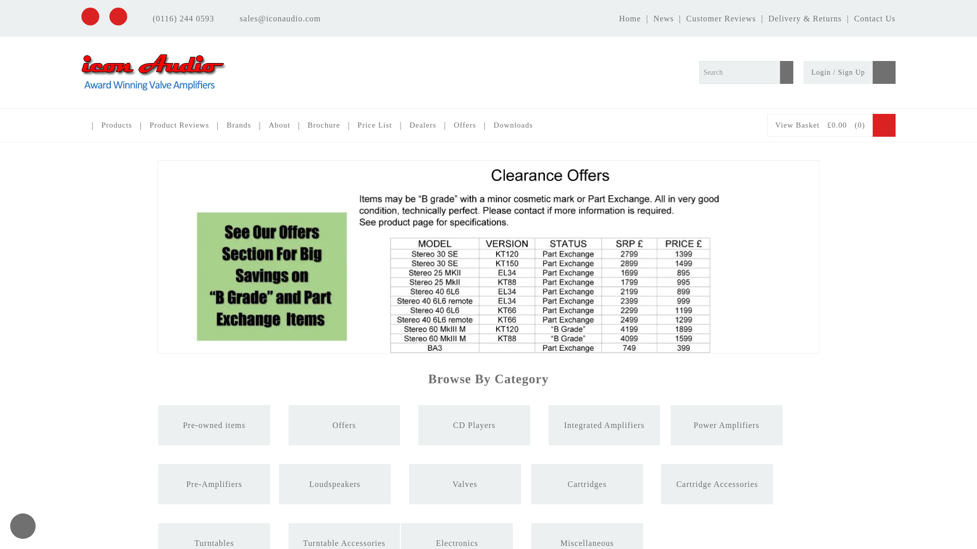 website screenshot of https://iconaudio.com/
