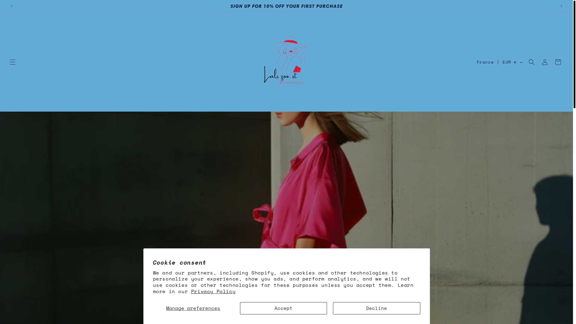 website screenshot of https://lalazooonline.store/