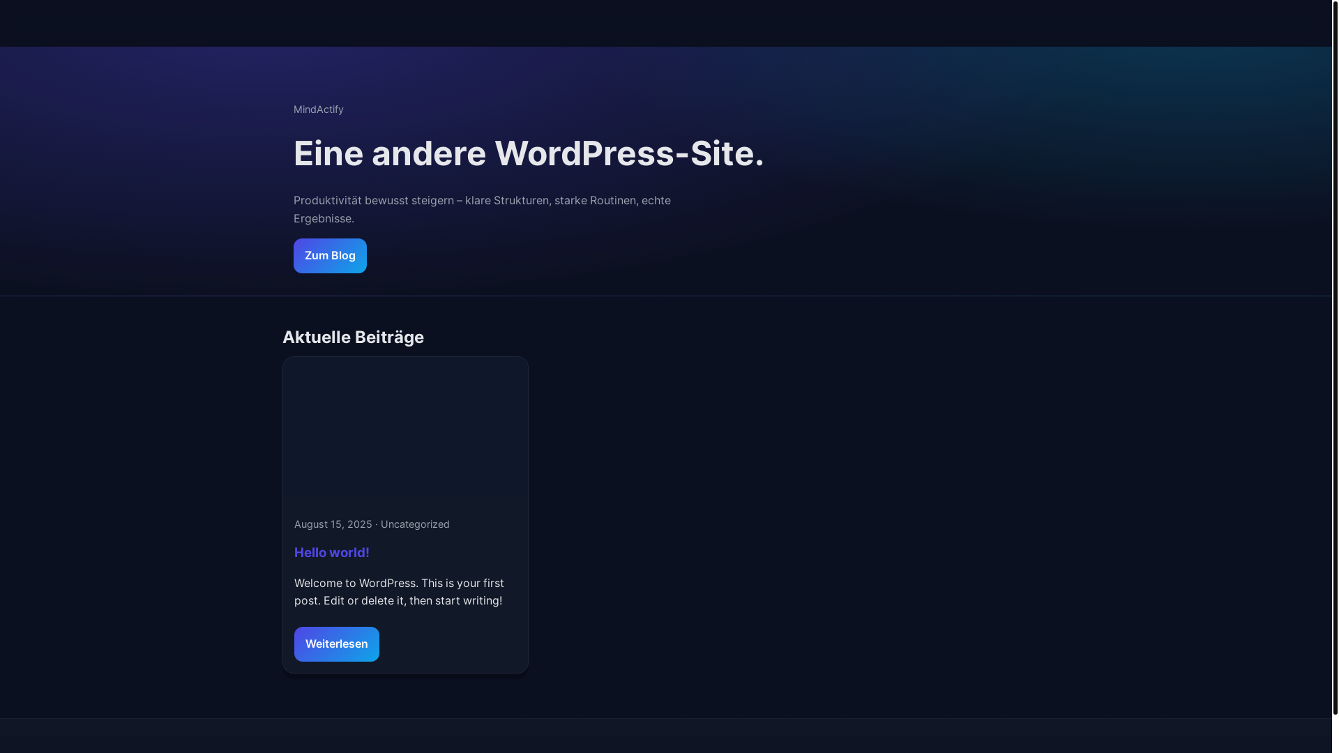 website screenshot of https://mindactify.com/