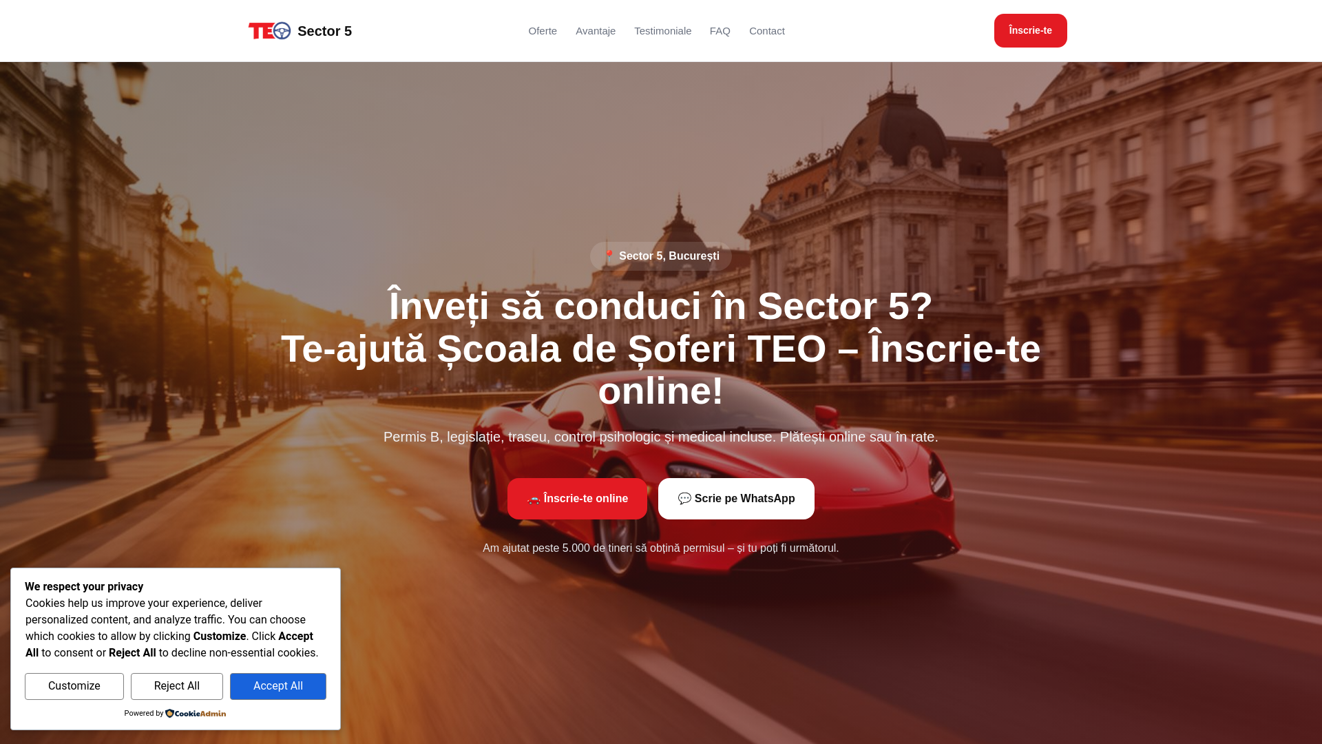 website screenshot of https://scoaladesoferiteo.ro