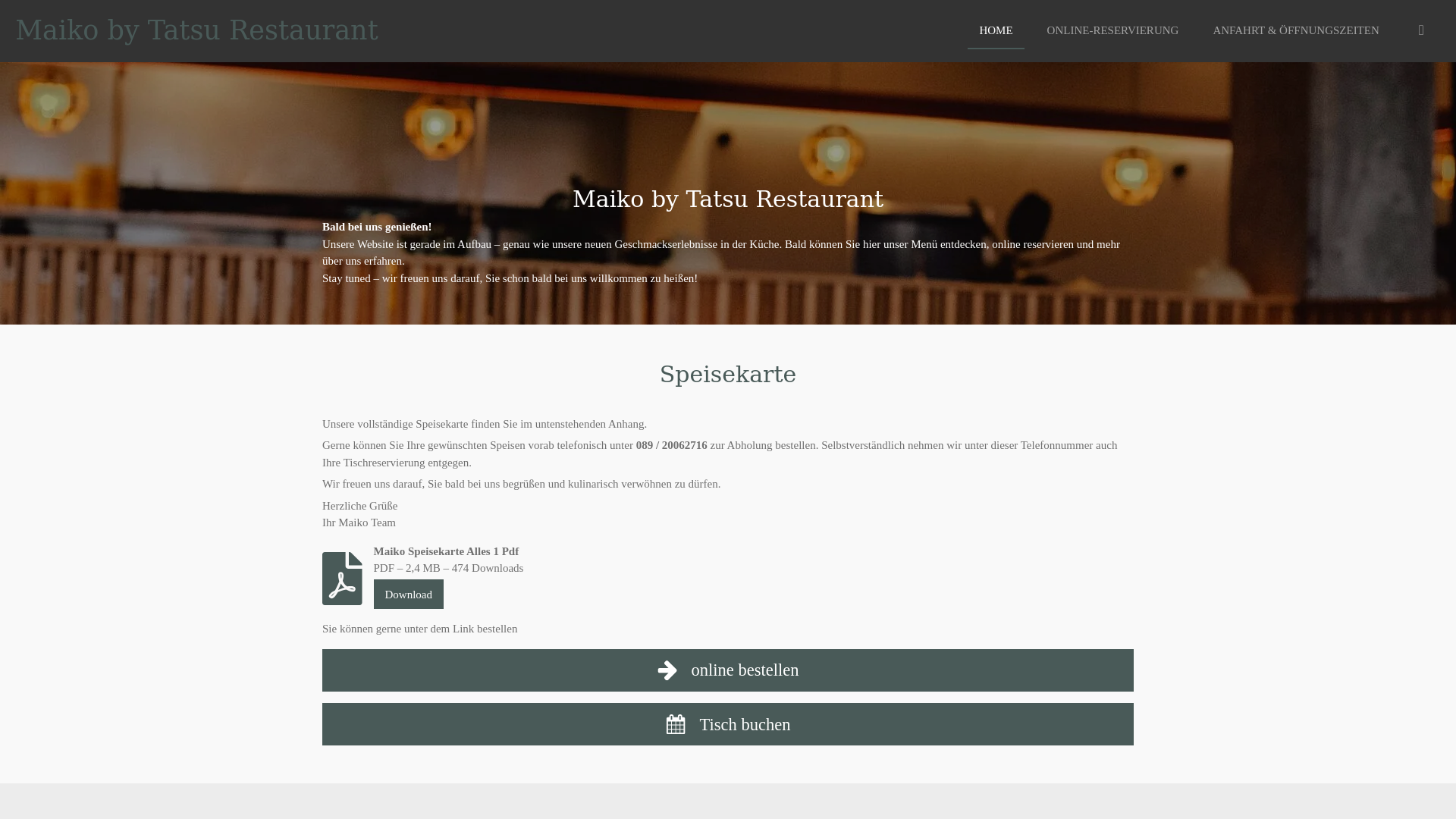 website screenshot of https://maikobytatsu.de