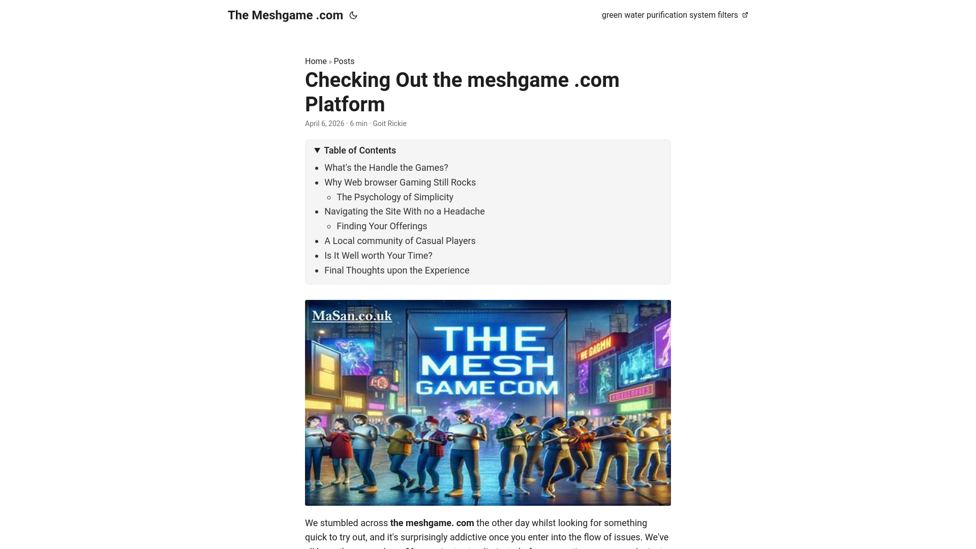 website screenshot of https://the-meshgame-com.pages.dev/