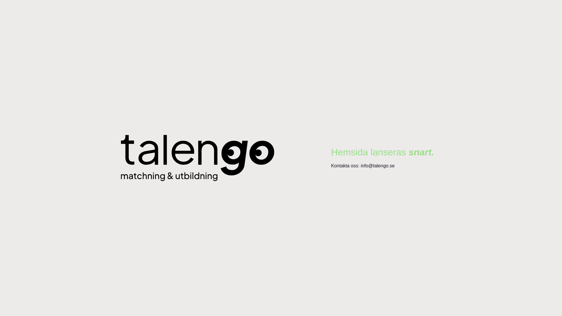 website screenshot of https://talengo.se/