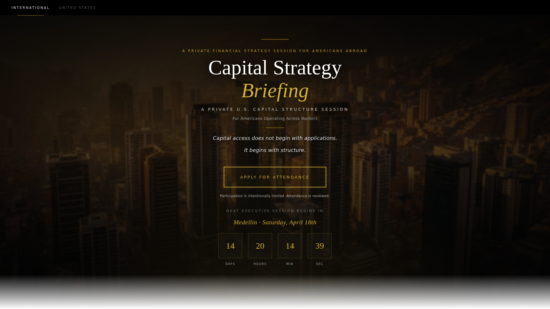 website screenshot of https://capitalstrategybriefing.com/