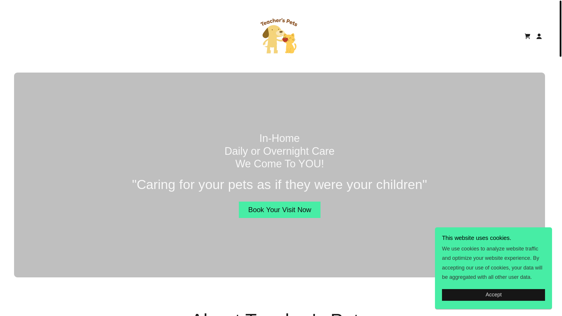 website screenshot of https://myteacherspets.com/