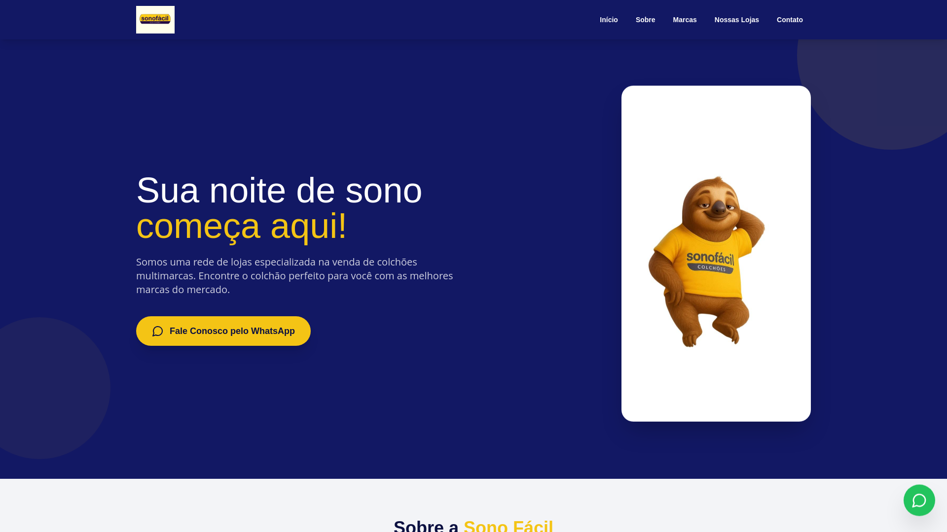 website screenshot of https://sono-leve-landing.pages.dev/