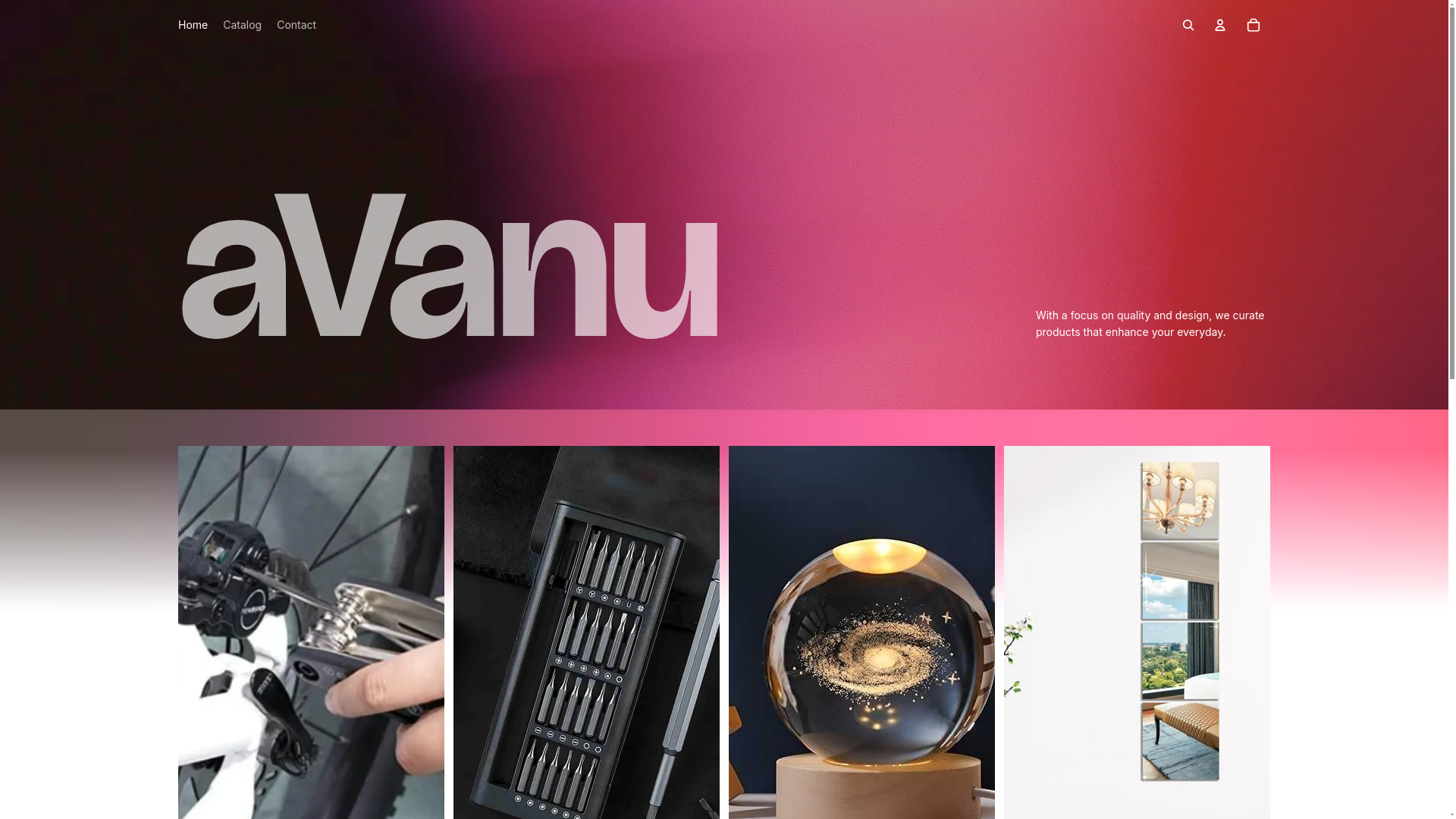 website screenshot of https://avanu.in/