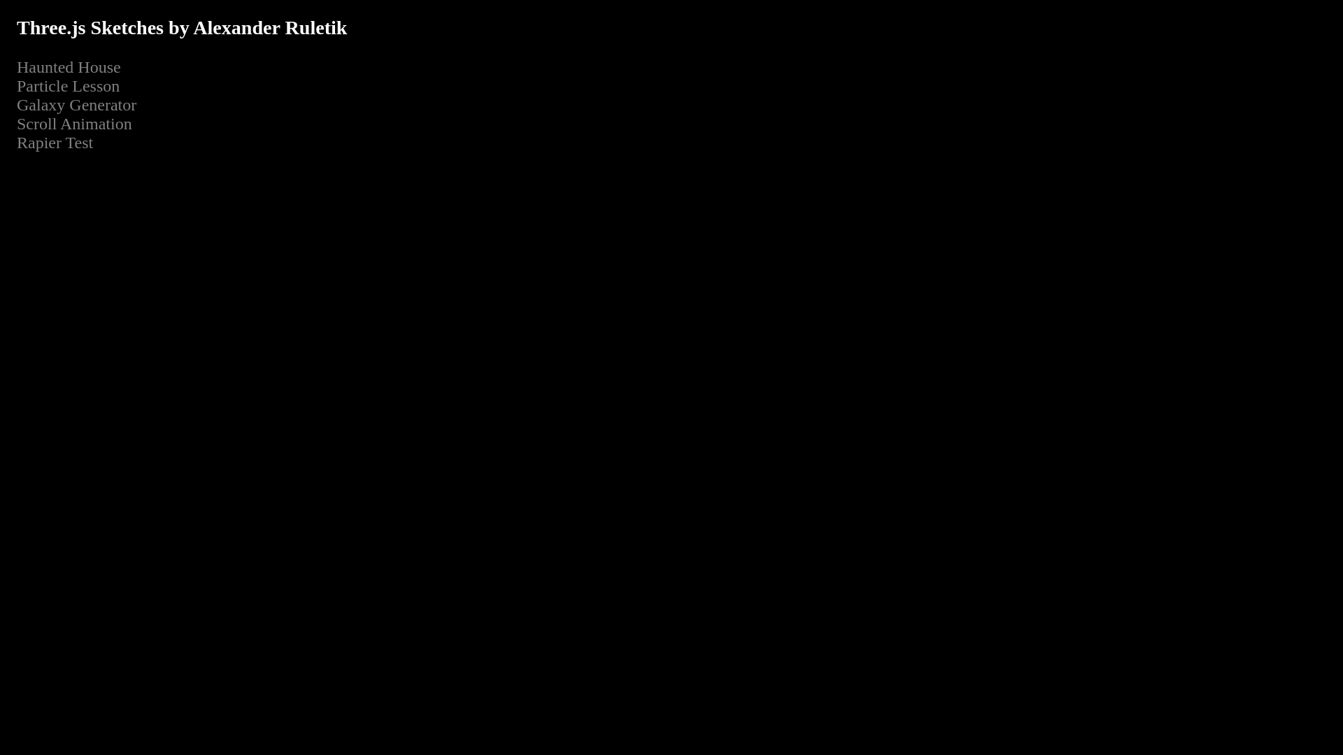 website screenshot of https://three-js-scenes.pages.dev/