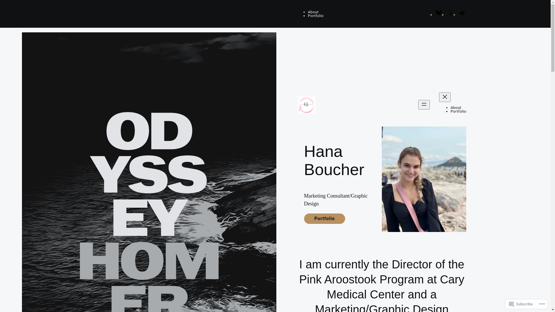 website screenshot of https://hanadesigns.blog/