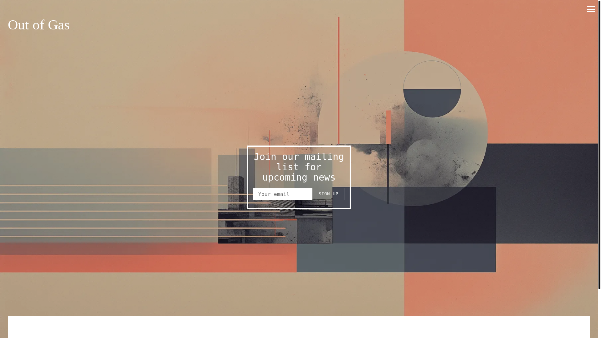 website screenshot of https://outofgasband.com/