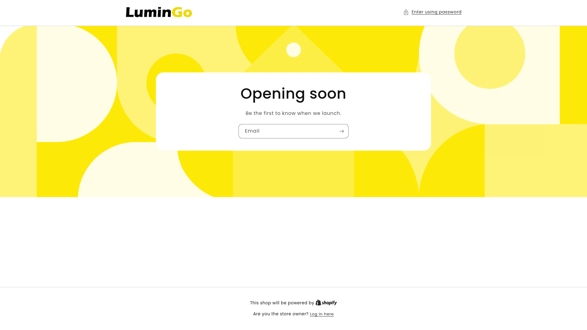 website screenshot of https://lumigo-store.com/