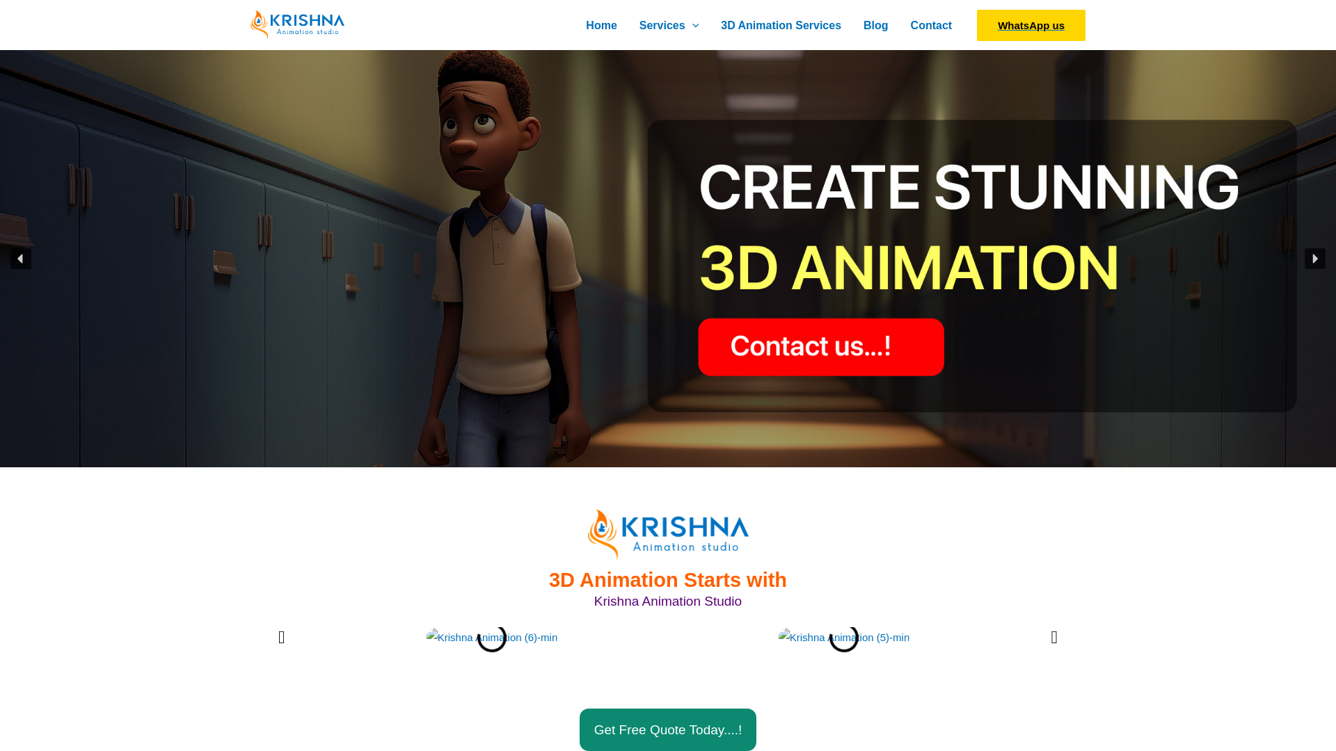 website screenshot of https://krishnaanimationstudio-com.pages.dev/