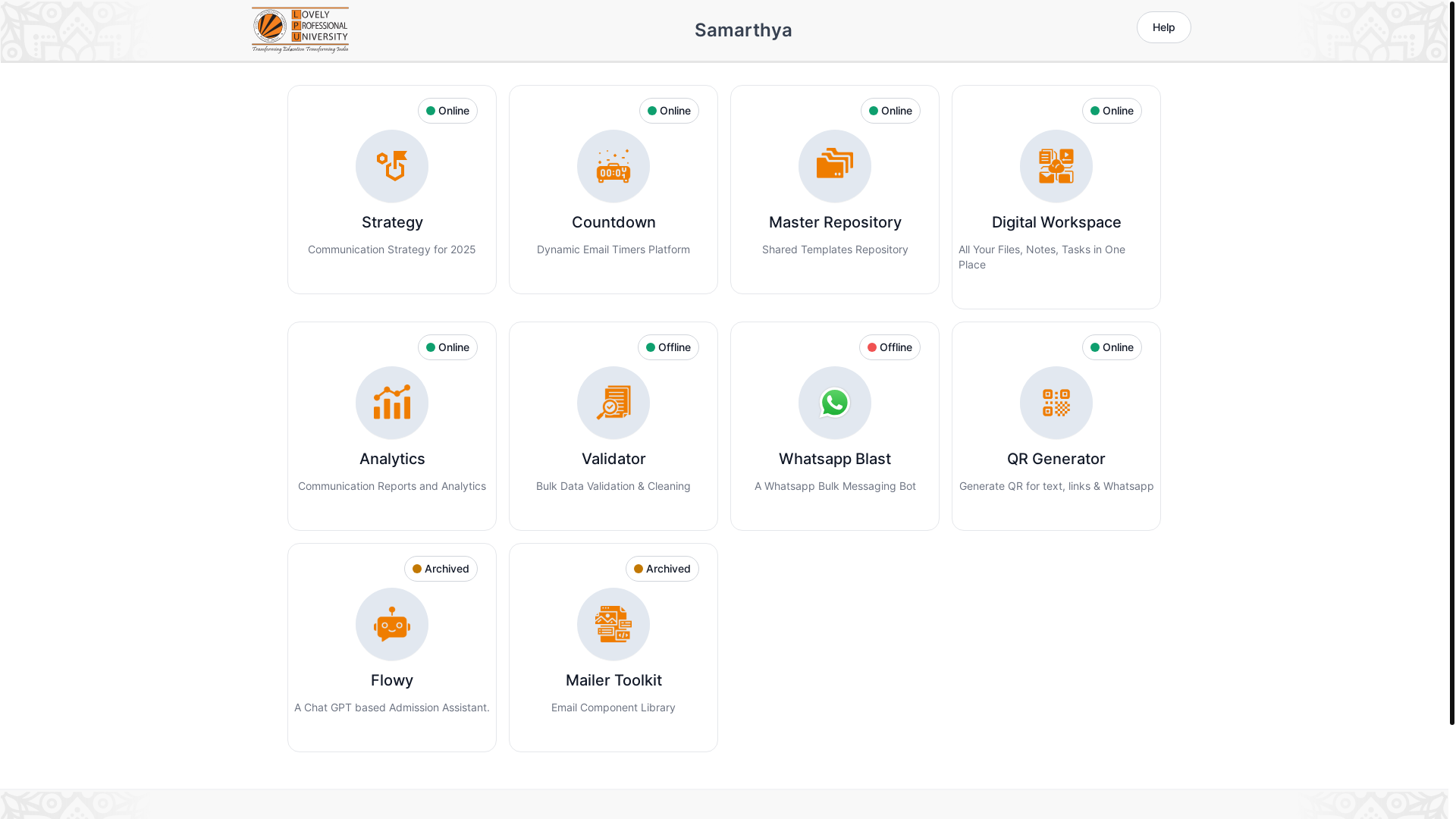 website screenshot of https://samarth.pages.dev/