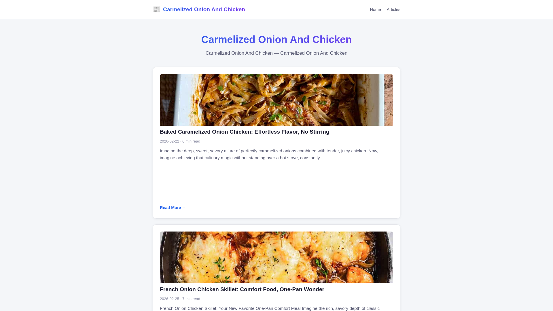 website screenshot of https://carmelized-onion-and-chicken.pages.dev/