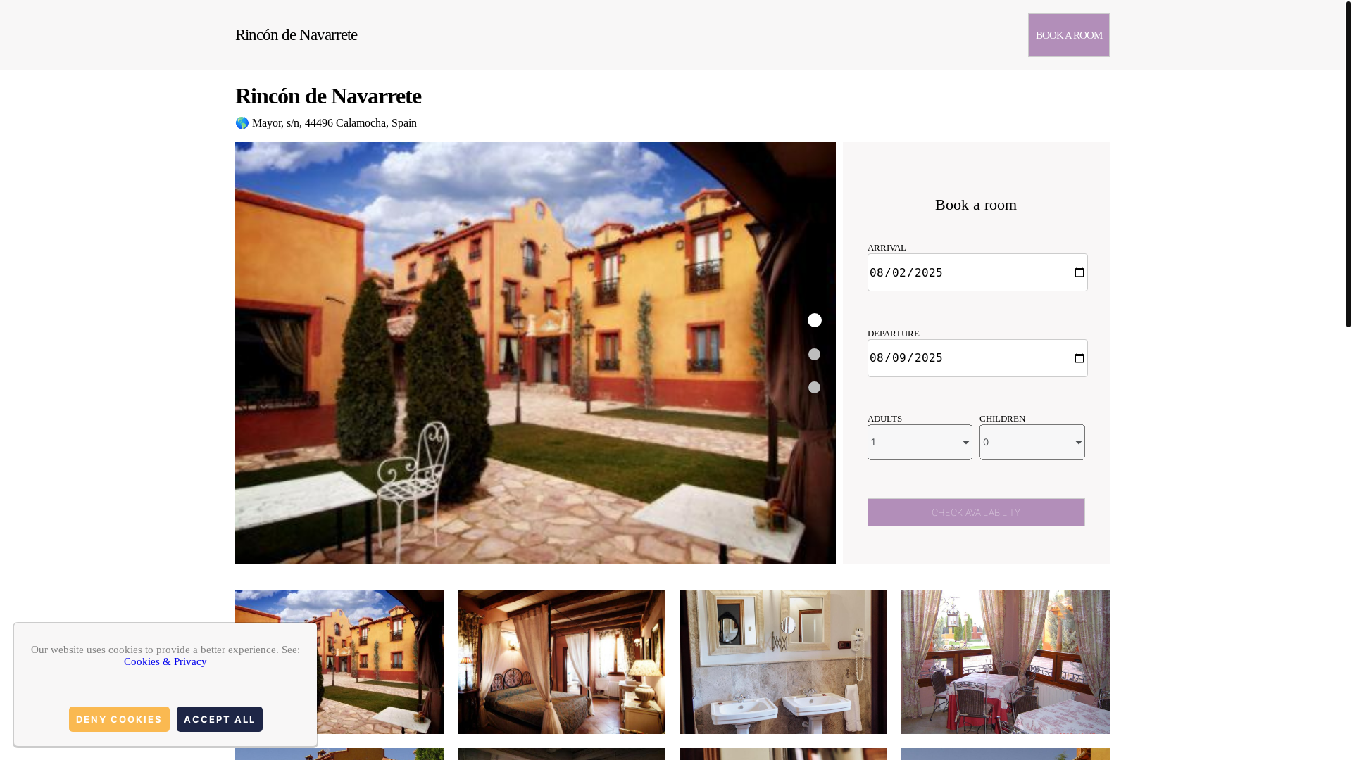 website screenshot of https://hotel-rinc-n-de-navarrete.com.es/