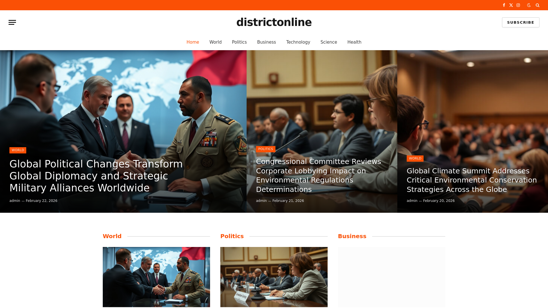 website screenshot of https://districtonline.co.uk/