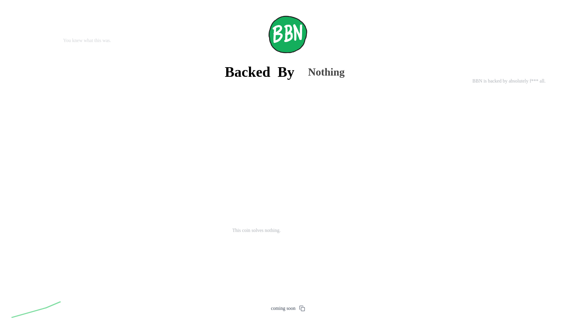 website screenshot of https://backedbynothing.xyz/