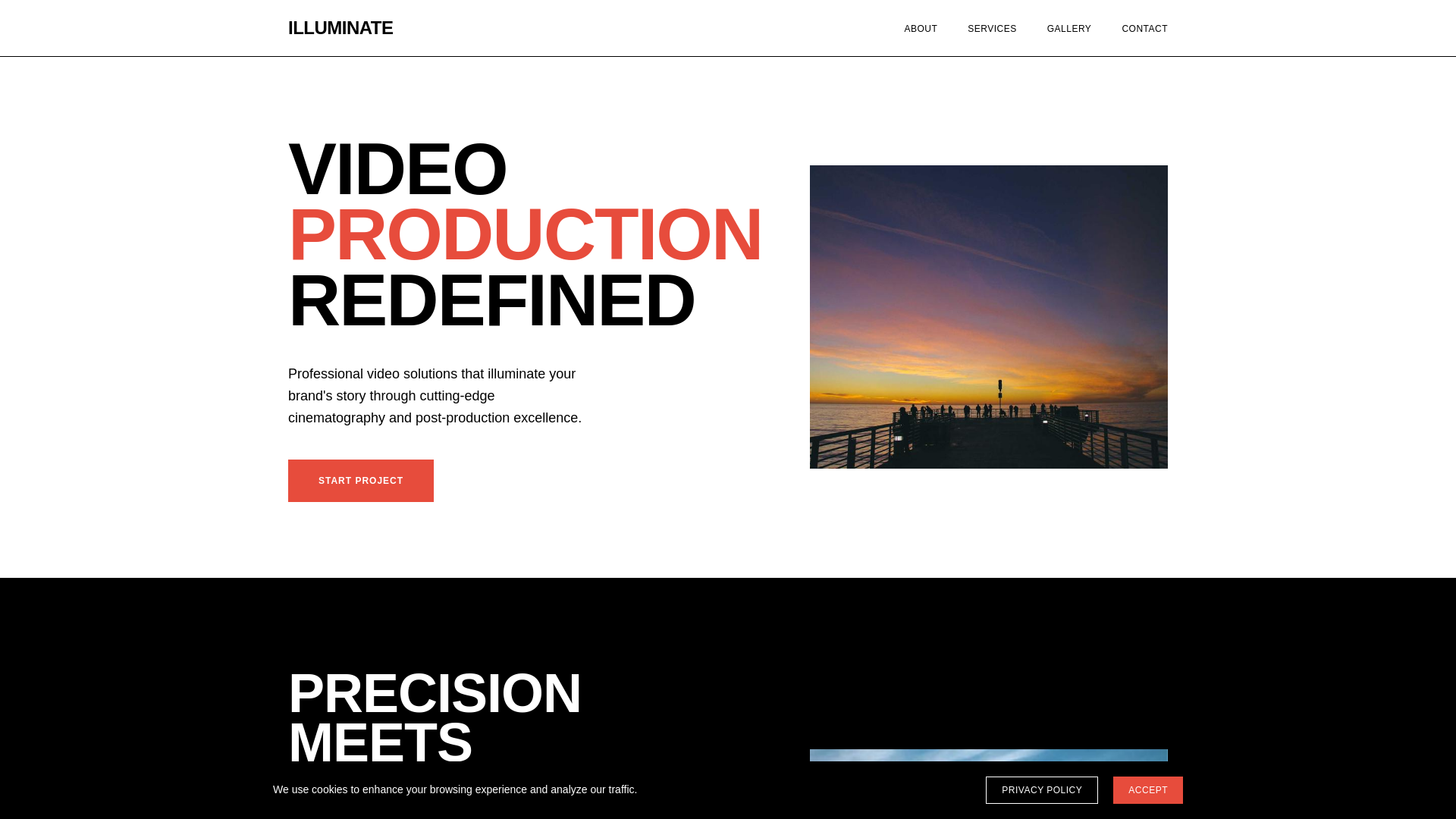 website screenshot of https://illuminatevideosolutions.digital