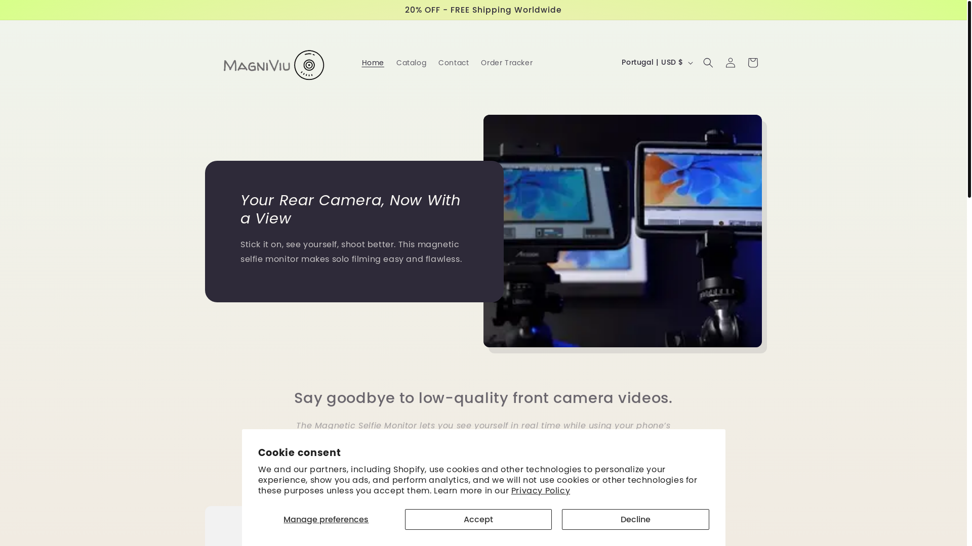 website screenshot of https://magniviu.com/