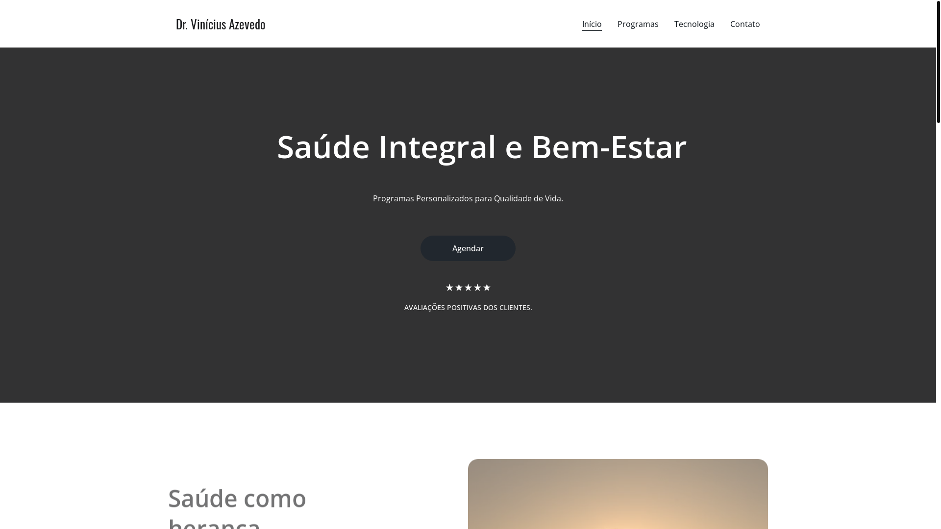 website screenshot of https://drviniciusazevedo.med.br/