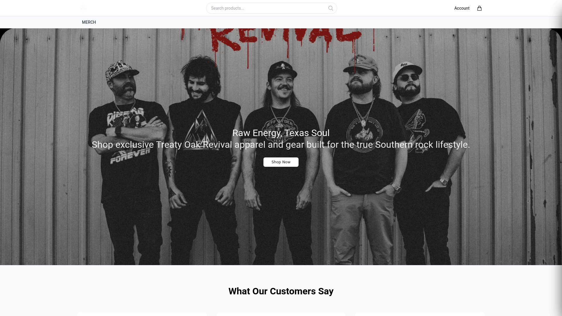 website screenshot of https://treatyoakrevivalstore.shop