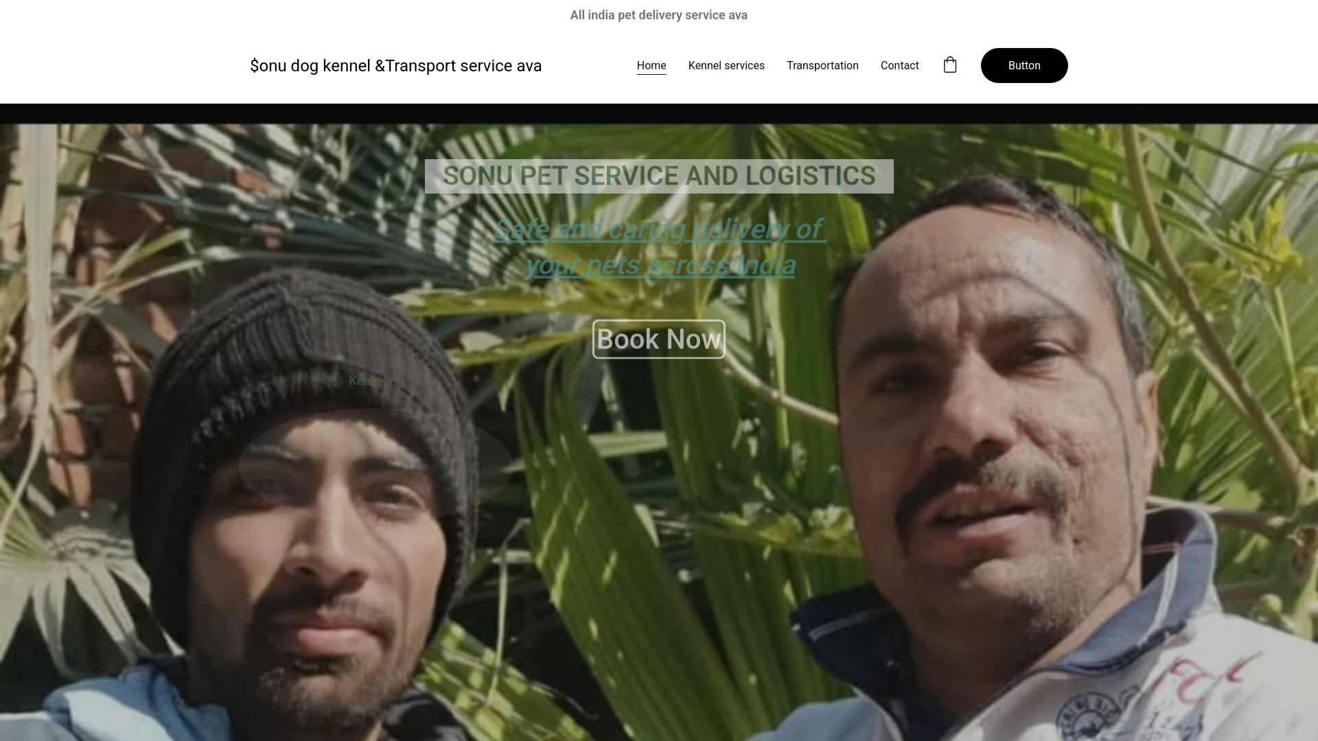 website screenshot of https://sonudogkennelanddogtransportalloverindia.online/