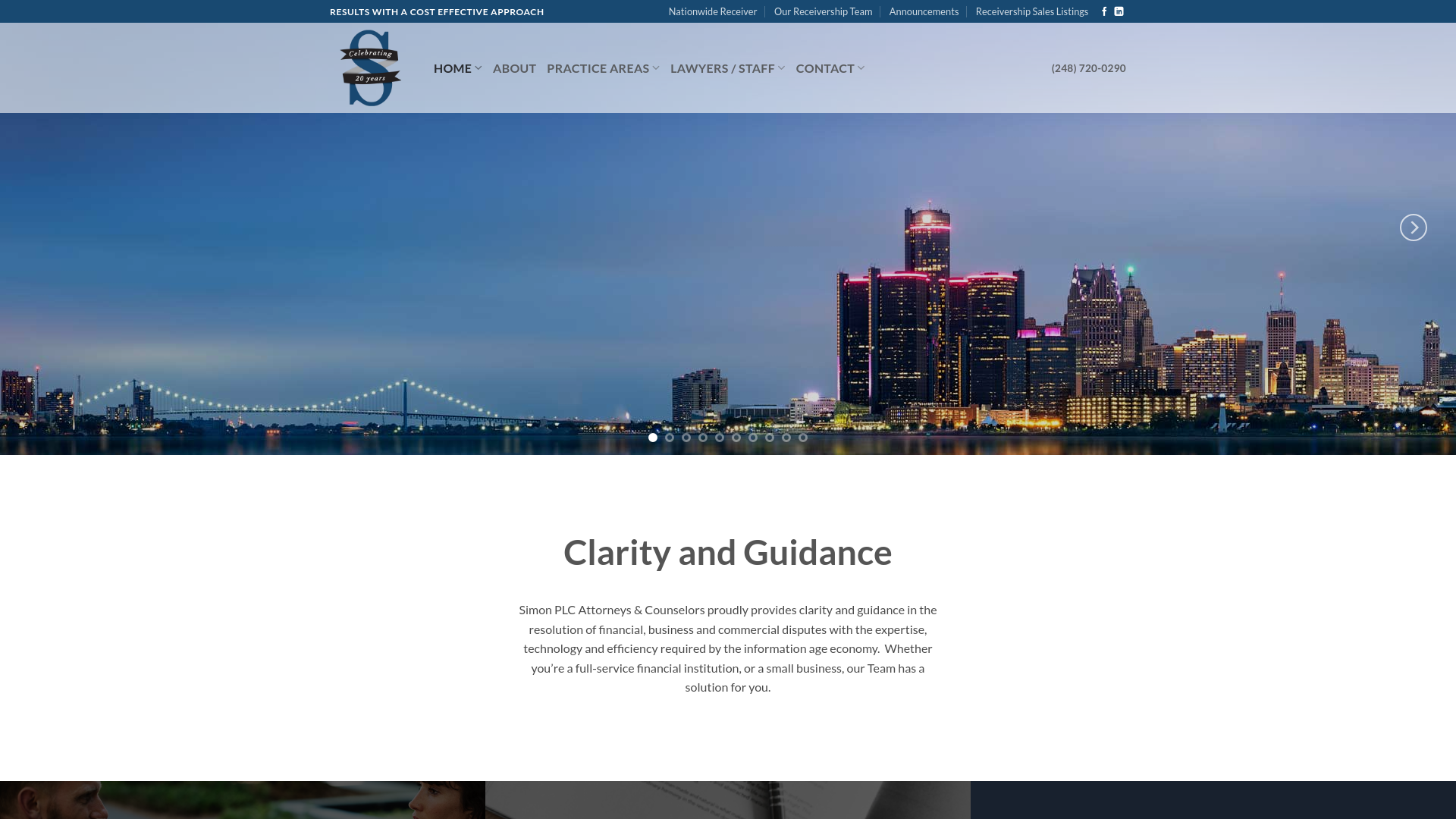 website screenshot of http://www.simonattys.com/