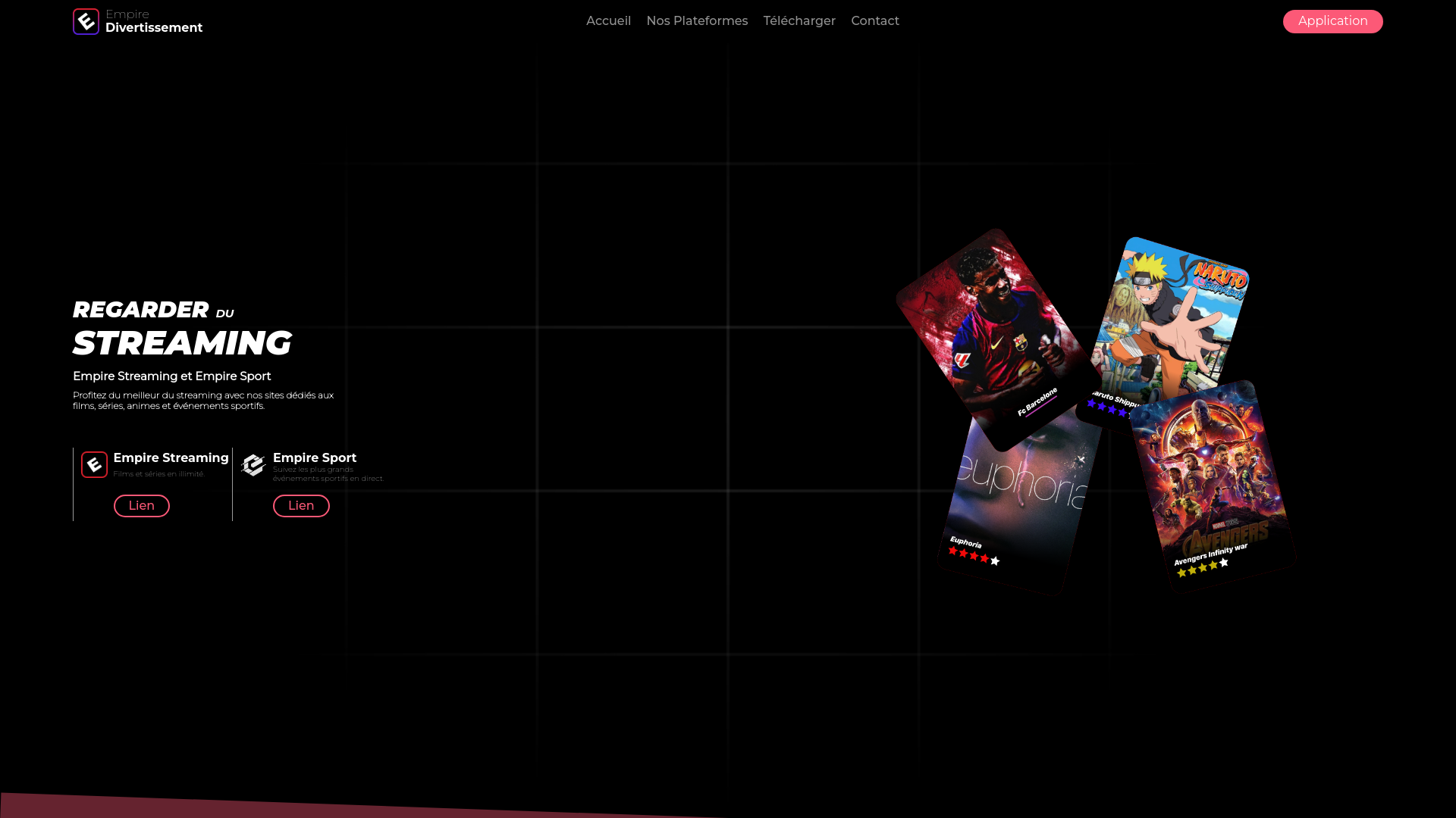 website screenshot of https://empire-streamer.work/