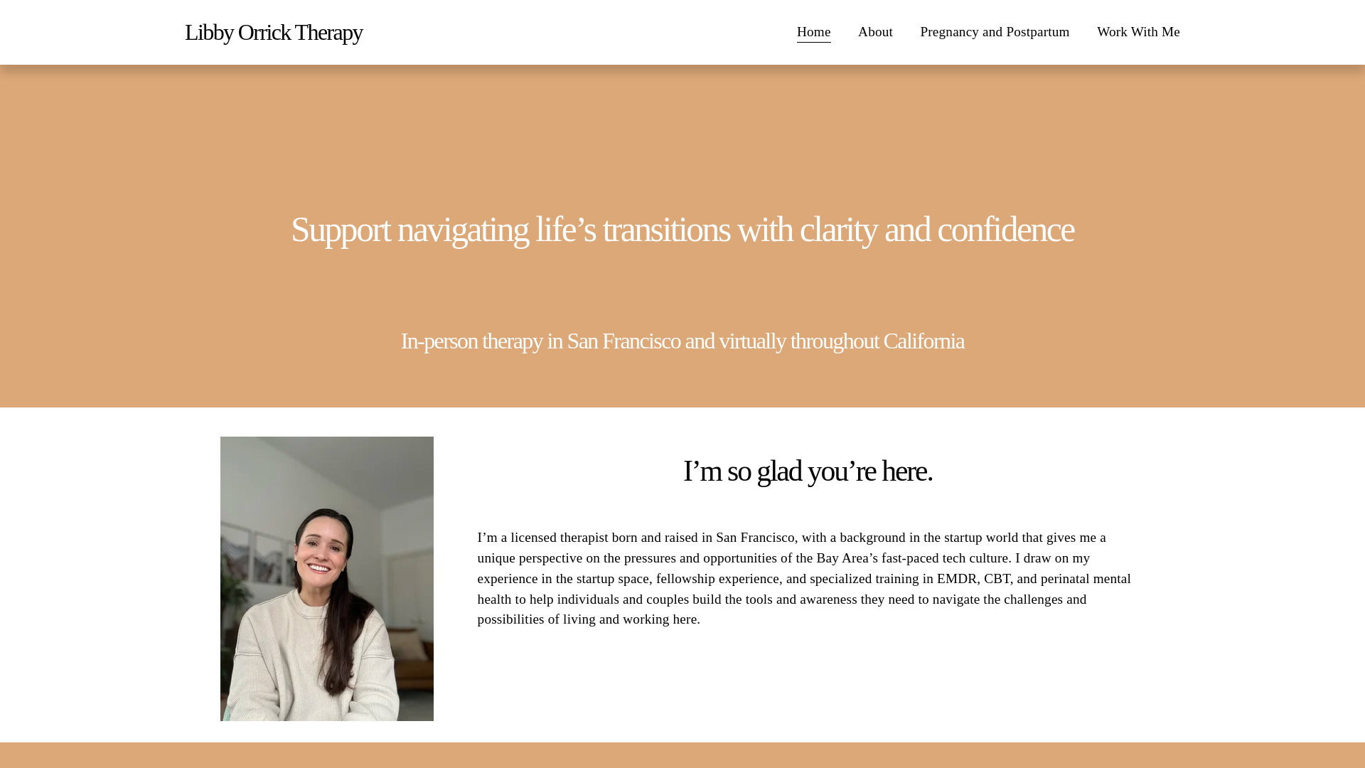 website screenshot of https://orrickperinatal.com/