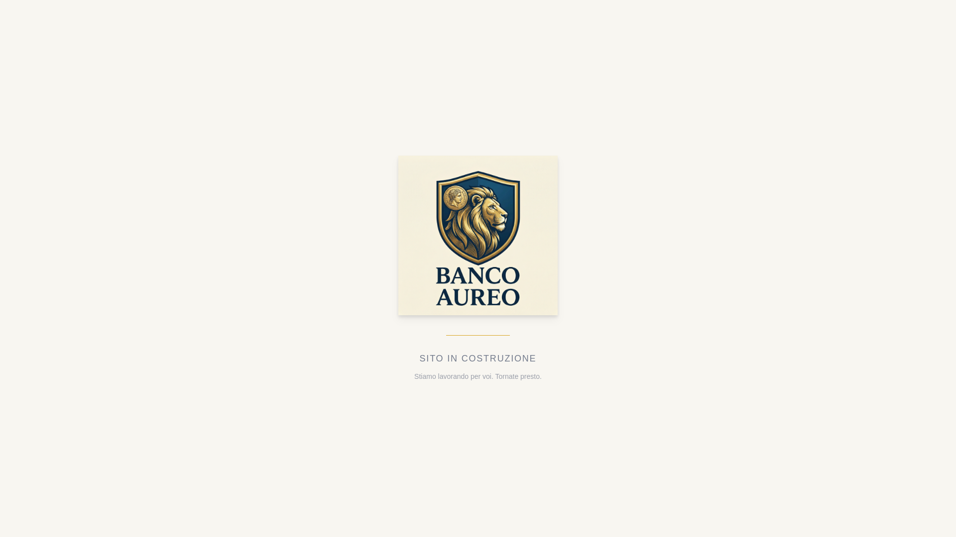 website screenshot of https://bancoaureoitaliano.it/