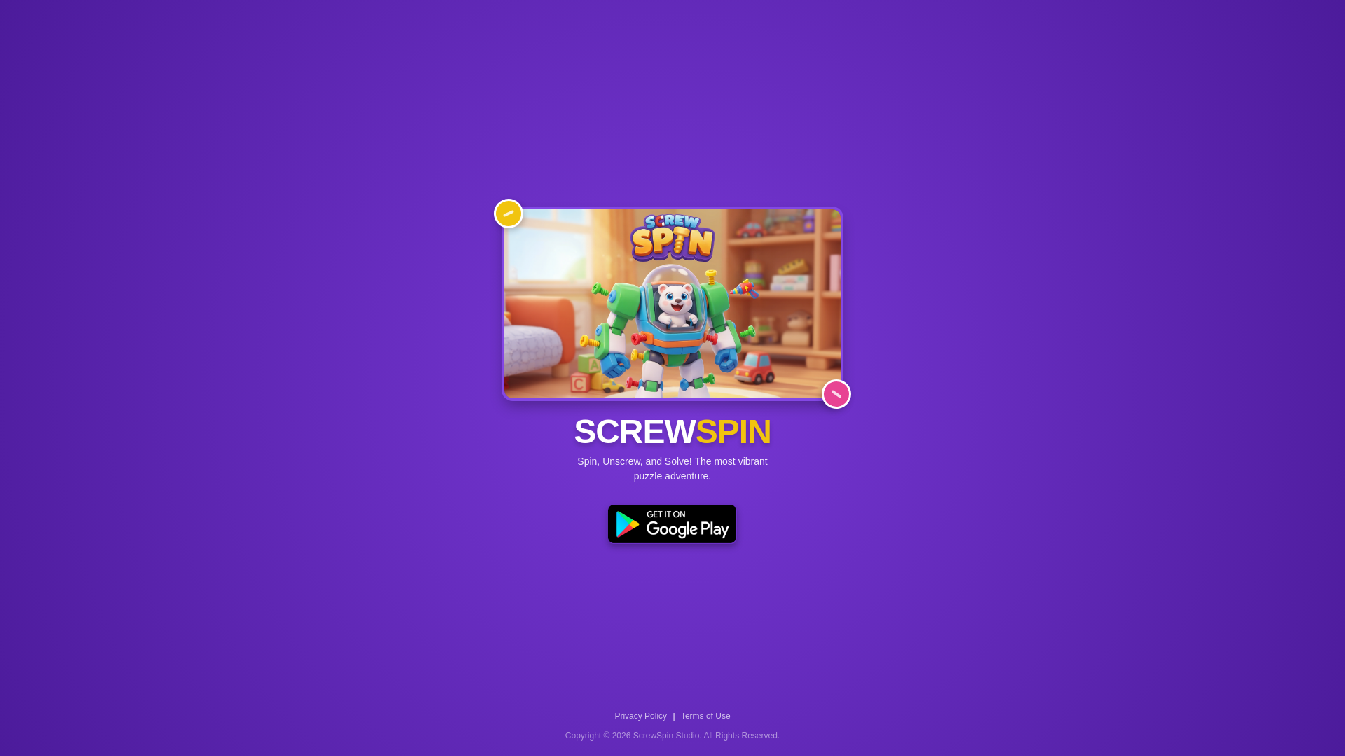 website screenshot of https://screwspin.click/