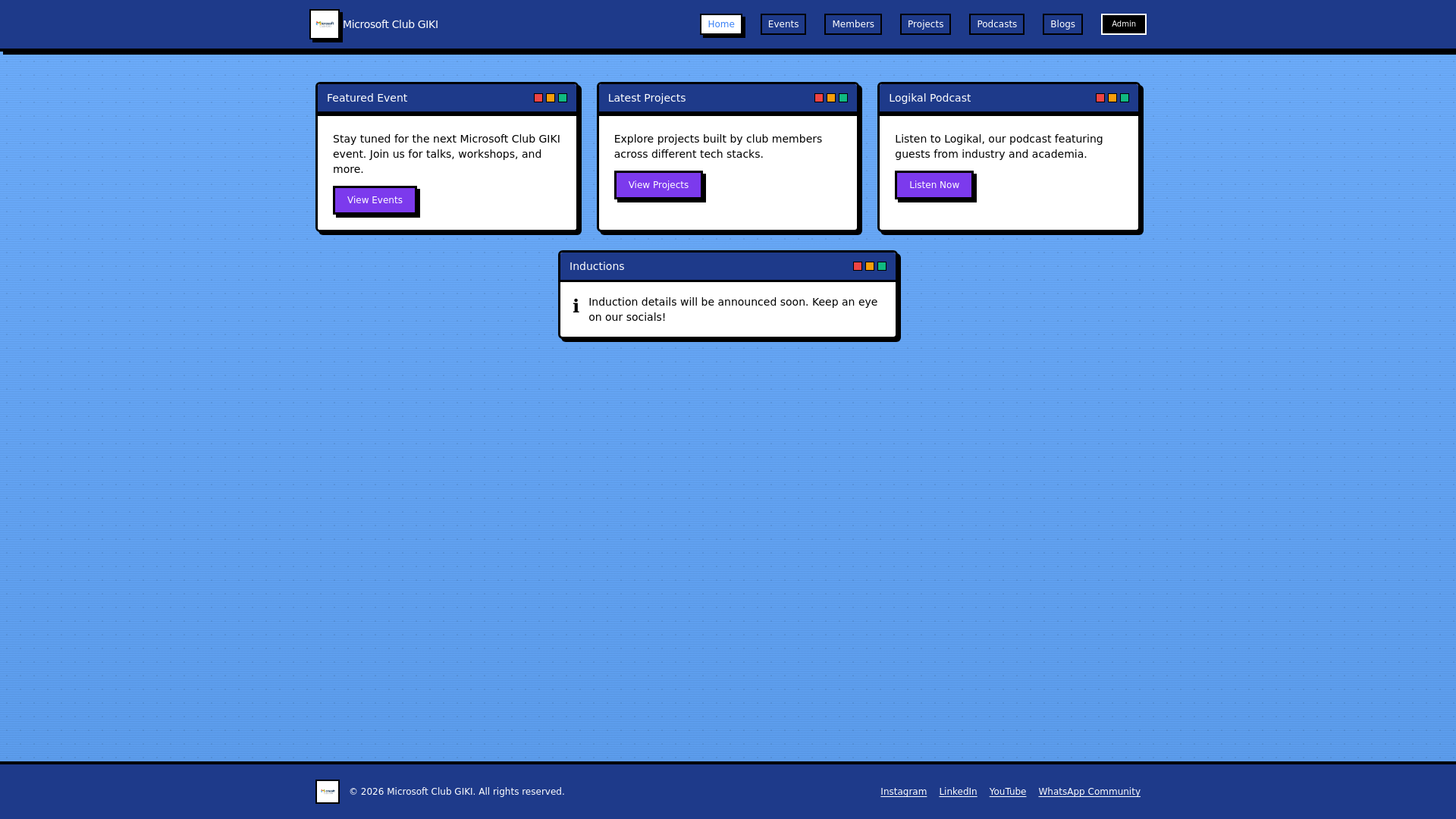 website screenshot of https://mlsaclubgiki.tech/