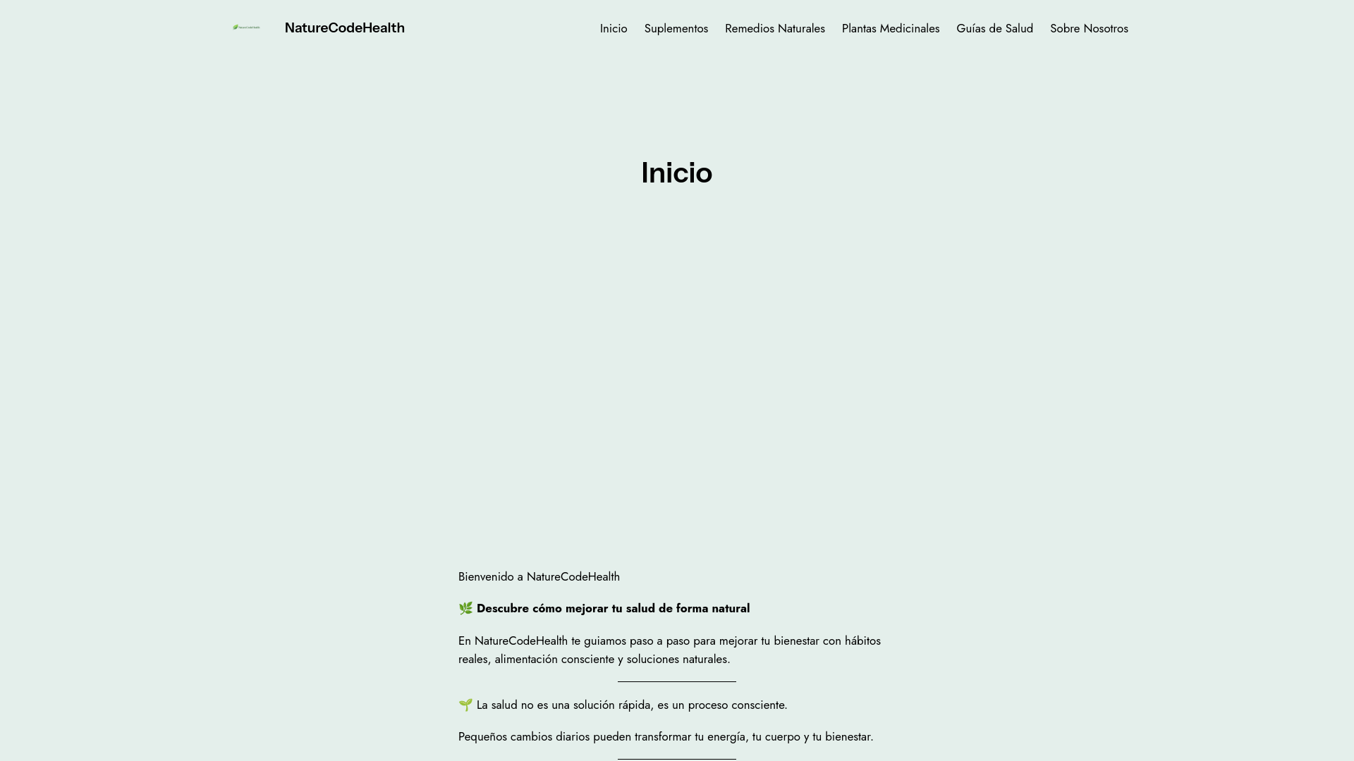 website screenshot of https://naturecodehealth.com/