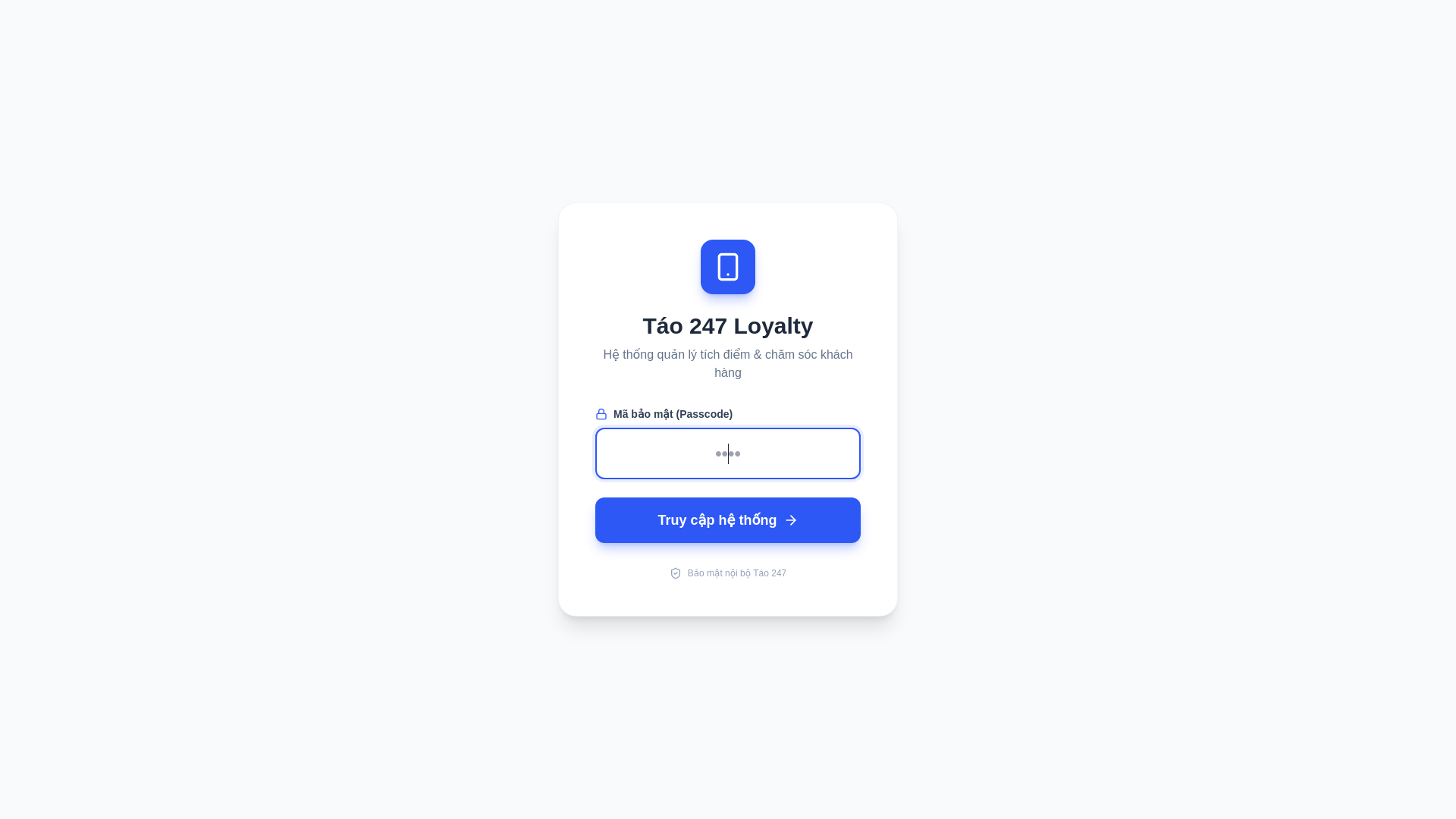 website screenshot of https://v8-tao-247-loyalty-admin.pages.dev/