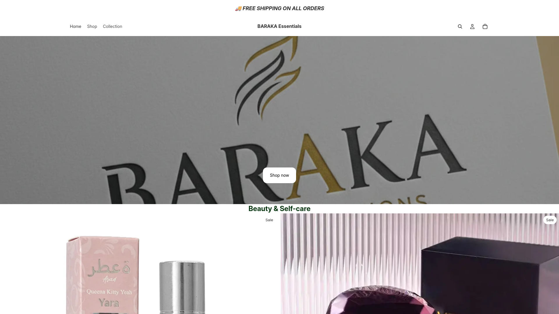 website screenshot of https://waarisha.com/