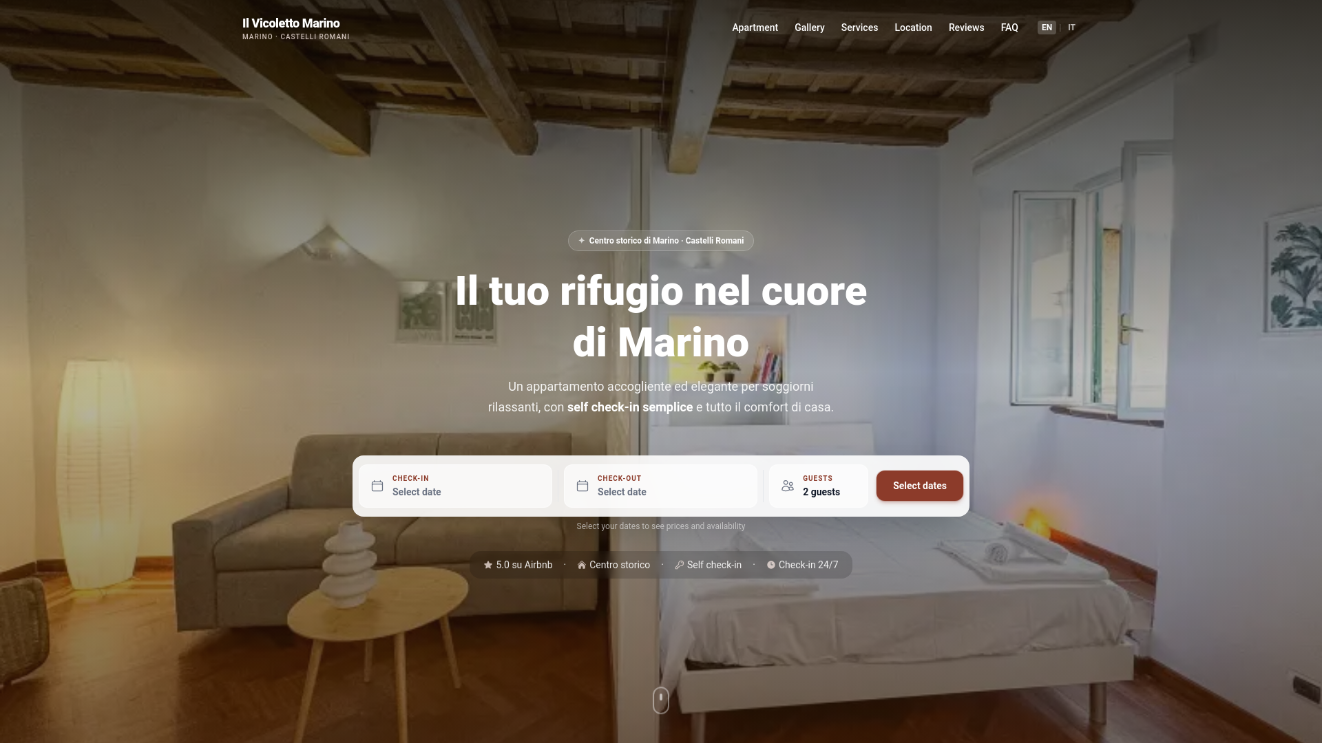 website screenshot of https://ilvicolettomarino.it/