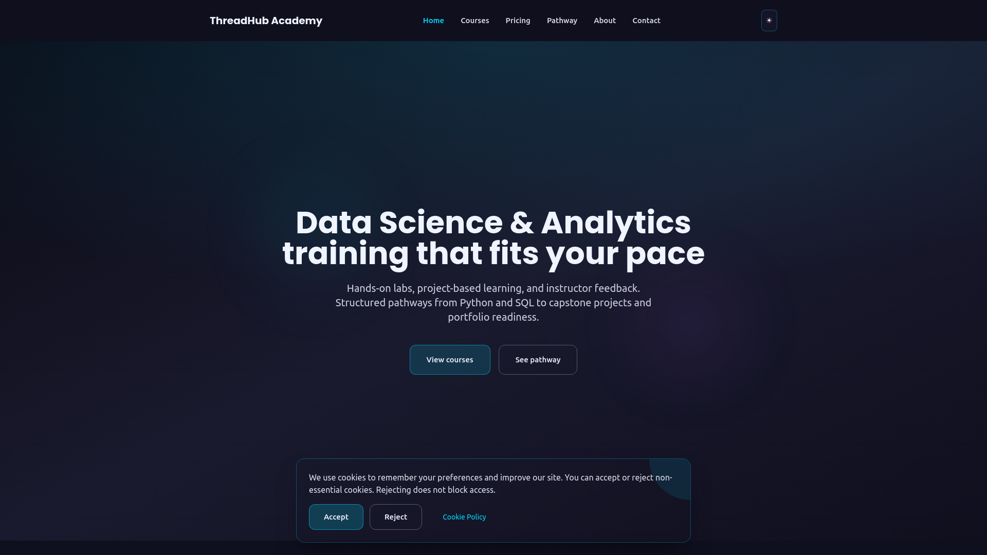 website screenshot of https://thread-hub.digital/