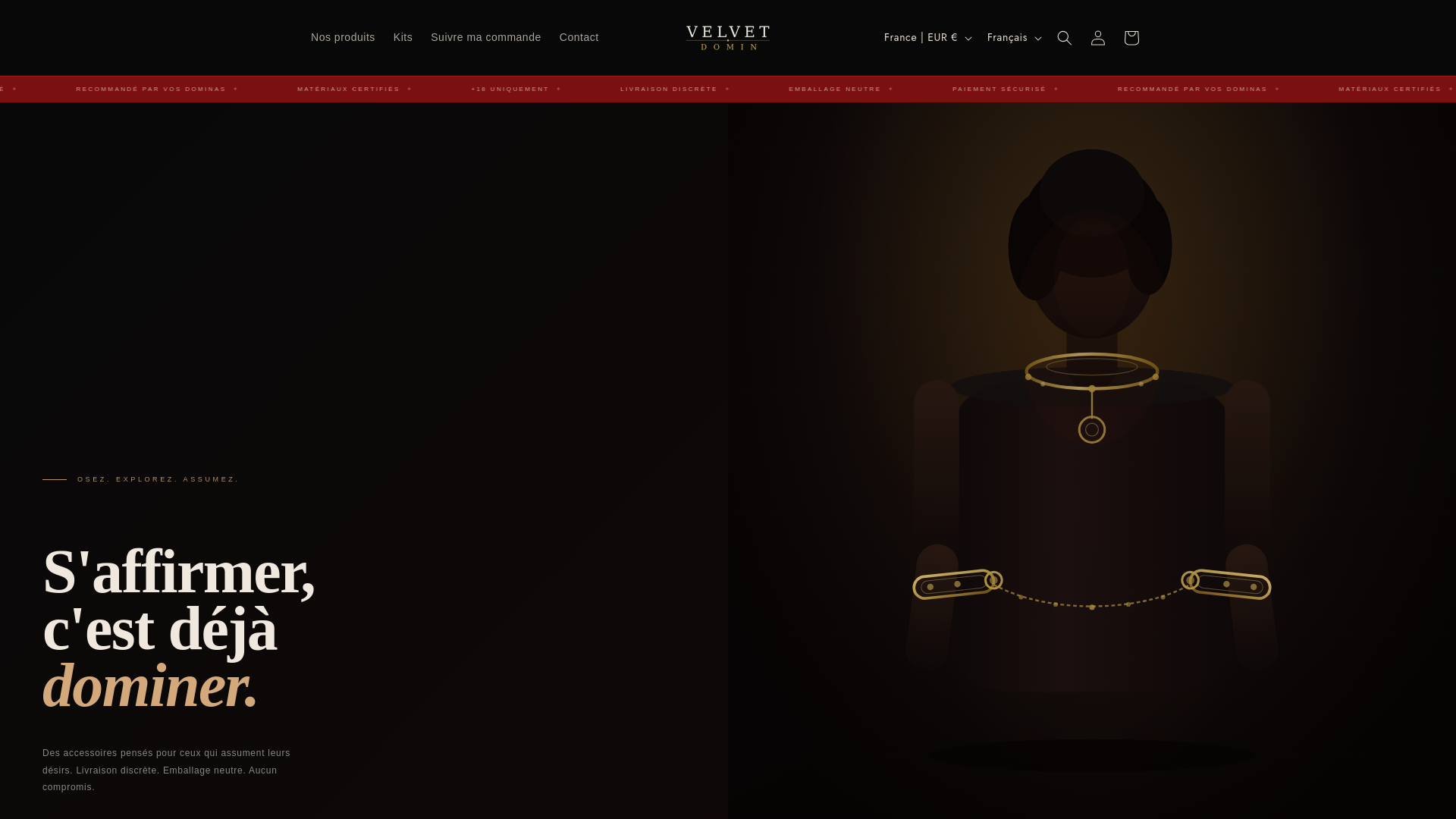 website screenshot of https://velvetdomin.com/