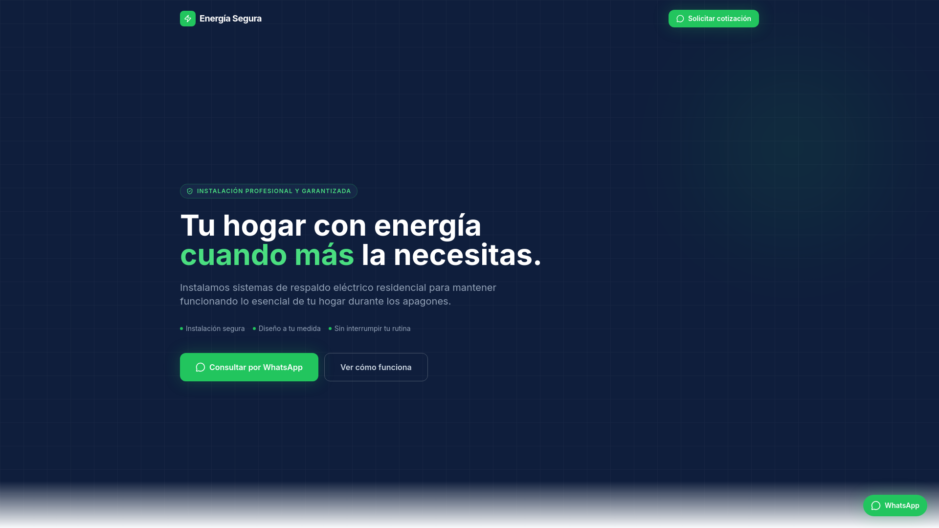 website screenshot of https://energia-segura.pages.dev/