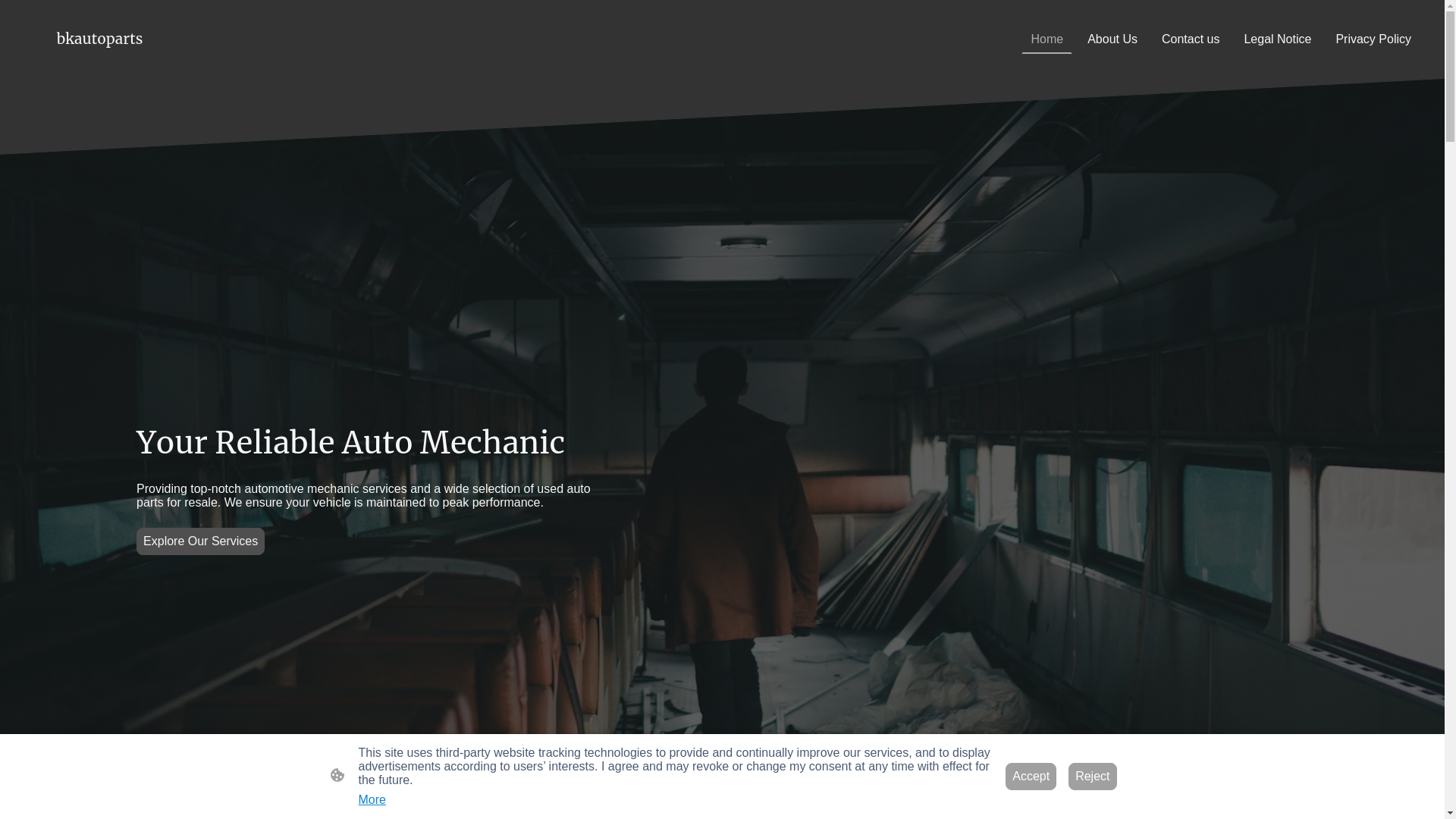 website screenshot of https://bkautoparts.info/