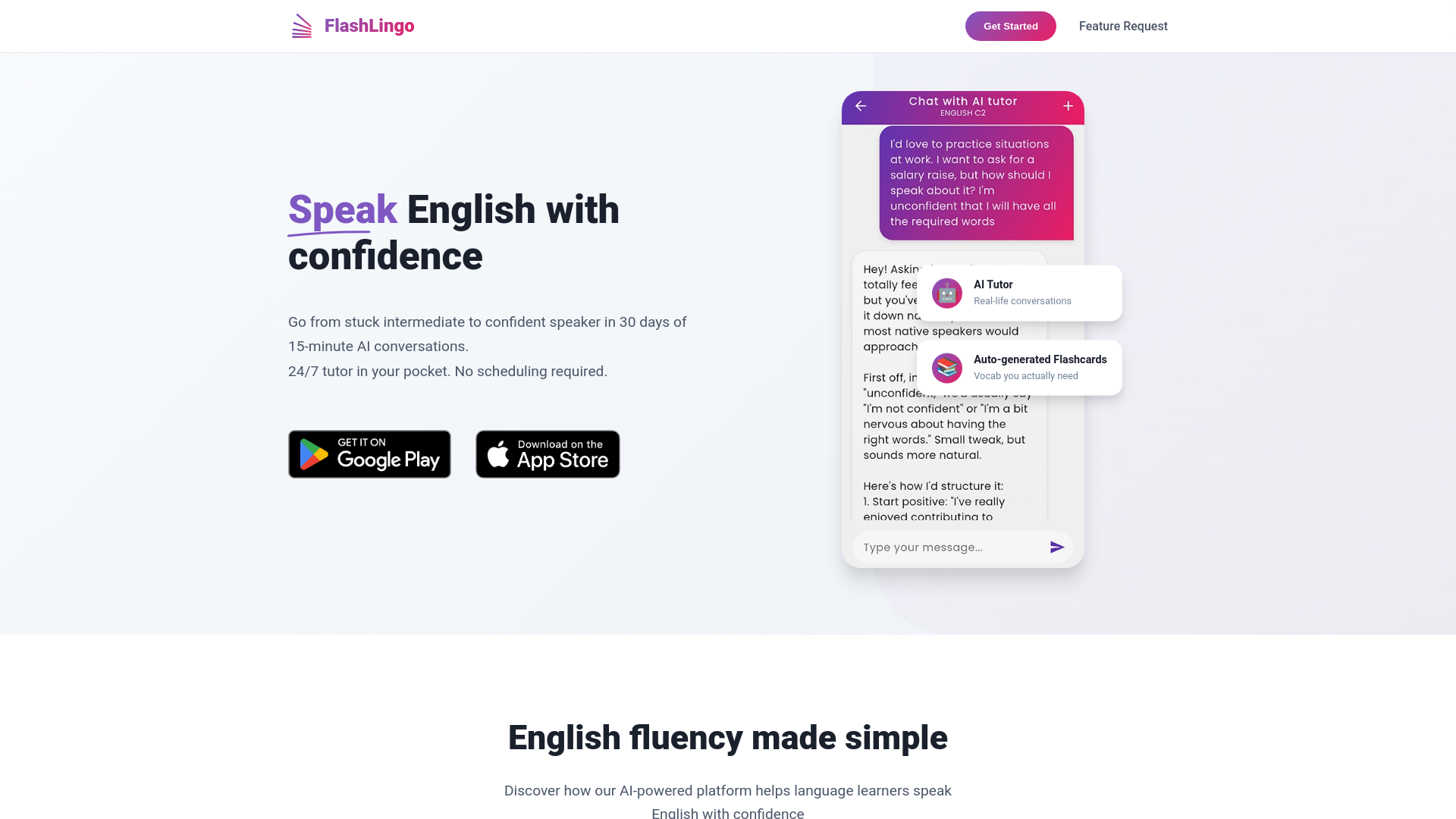 website screenshot of https://flashlingo-web.pages.dev/