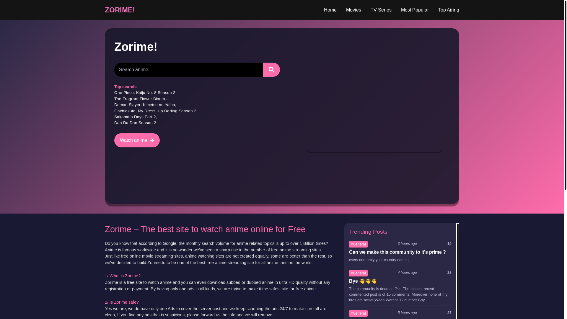 website screenshot of https://anixo.pages.dev/