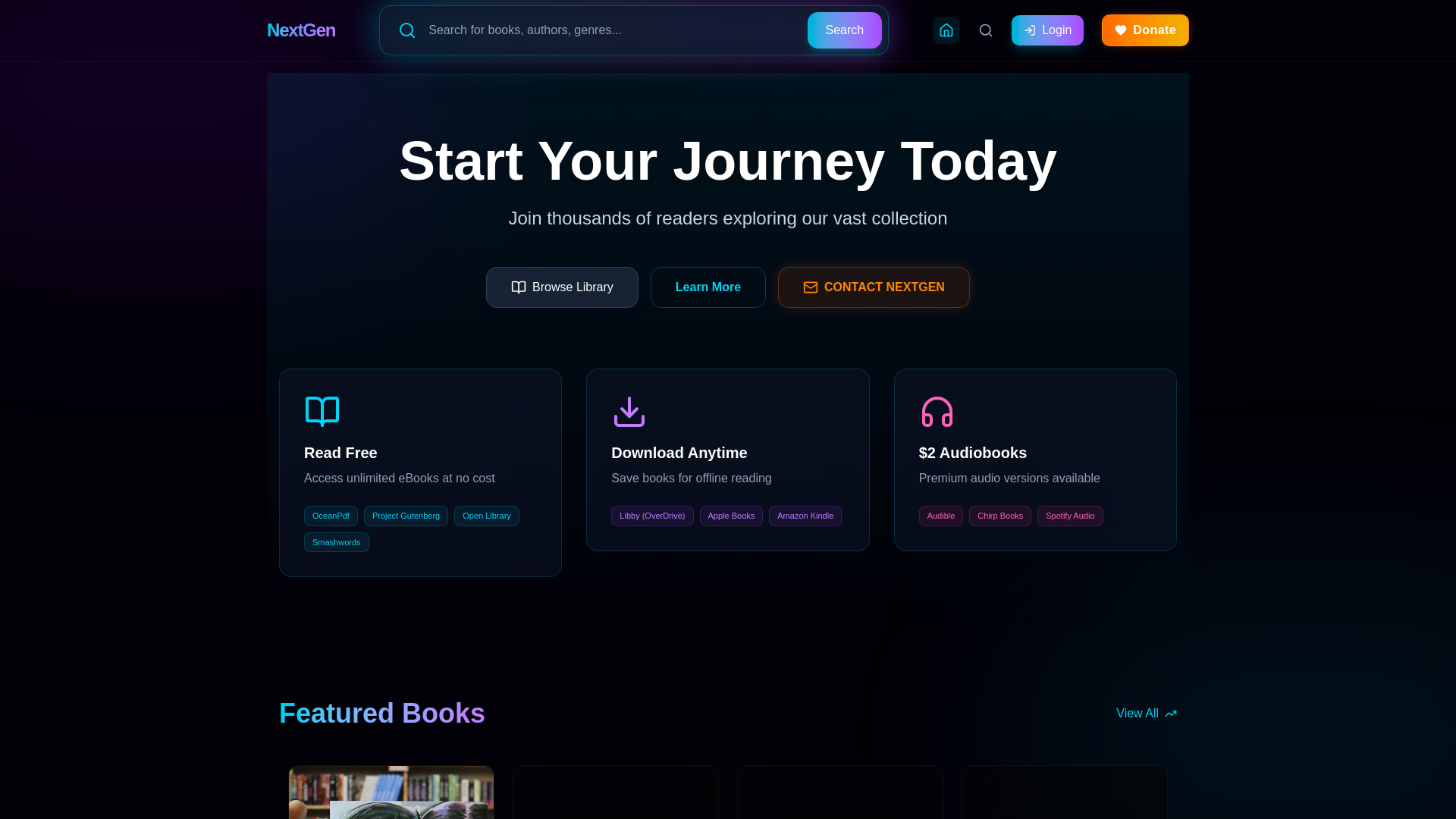 website screenshot of https://nextg.ink/