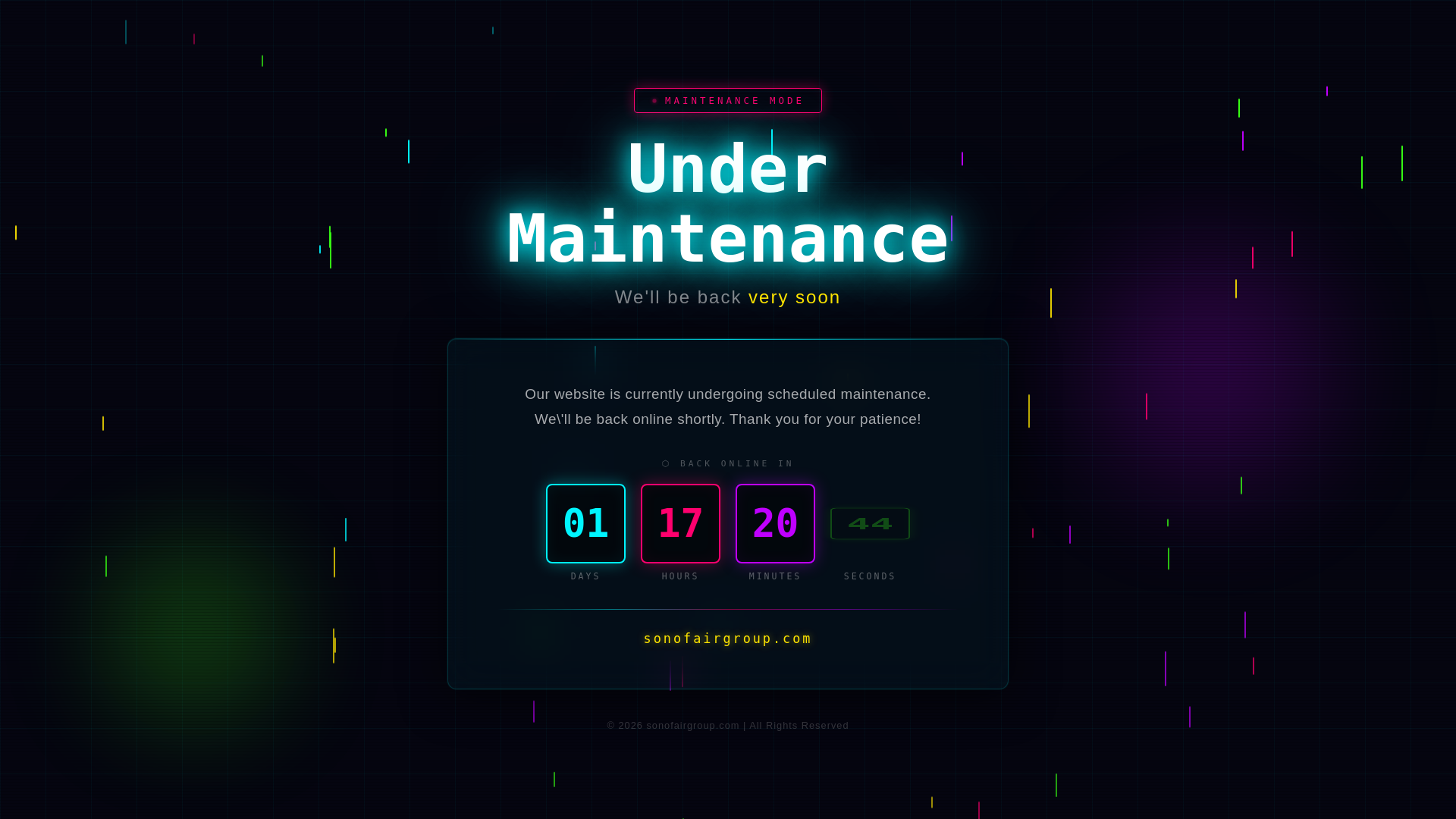 website screenshot of https://sonofairgroup.com/