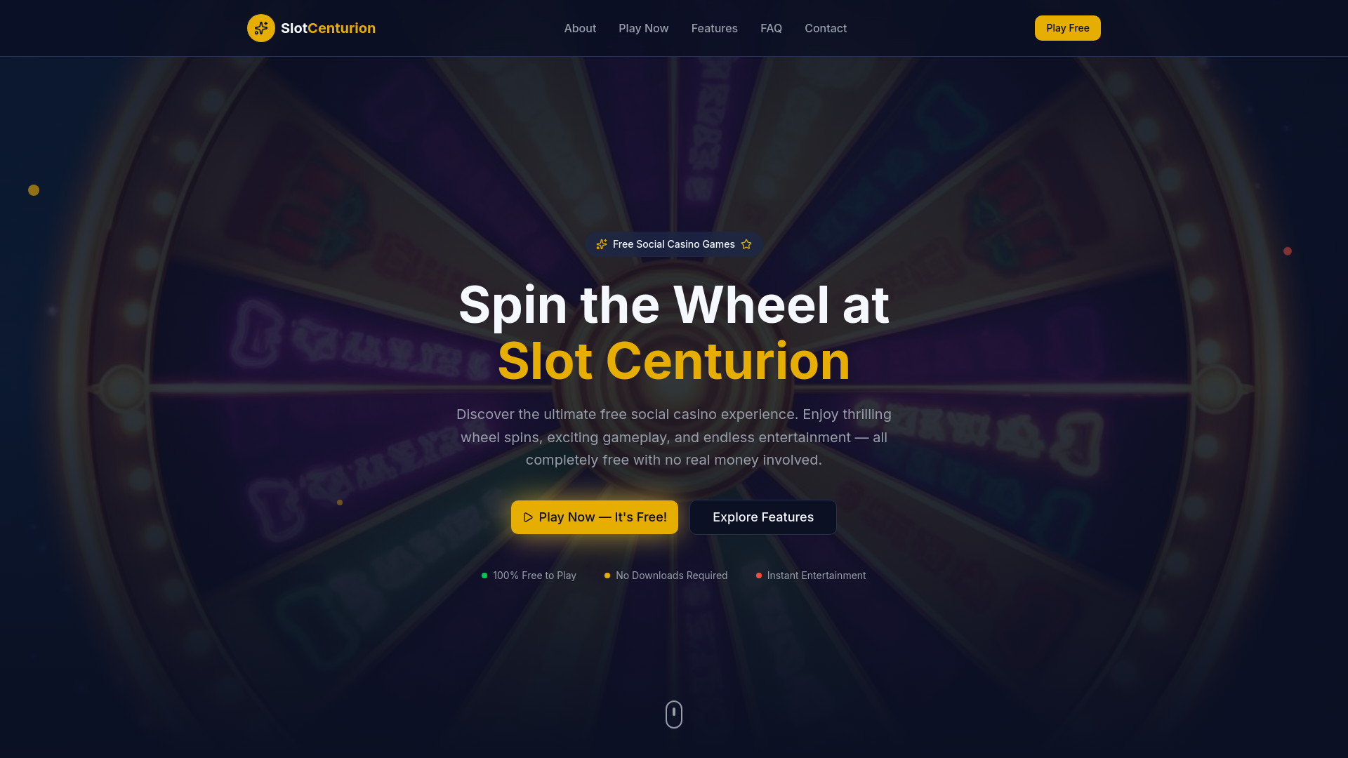 website screenshot of https://slotcenturion.pro/