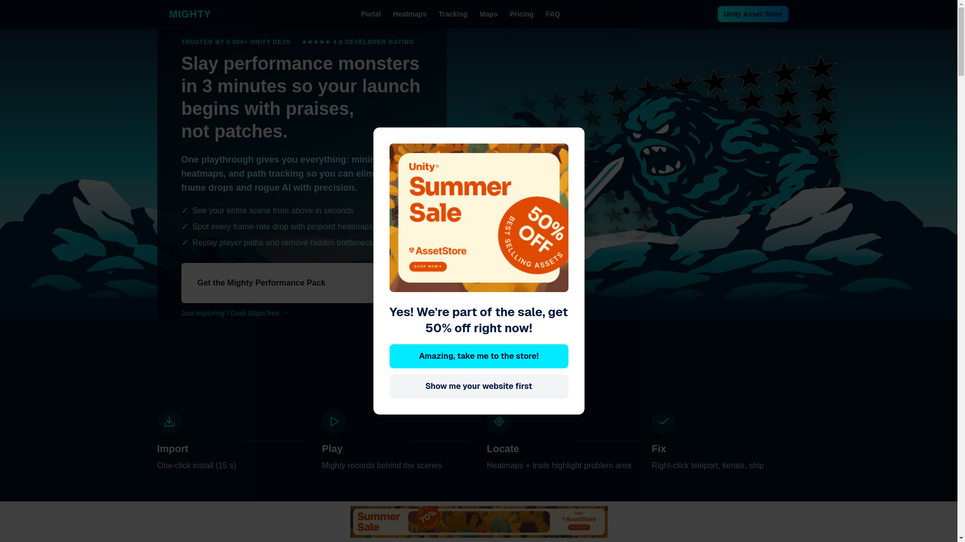 website screenshot of https://mighty-landing.pages.dev/