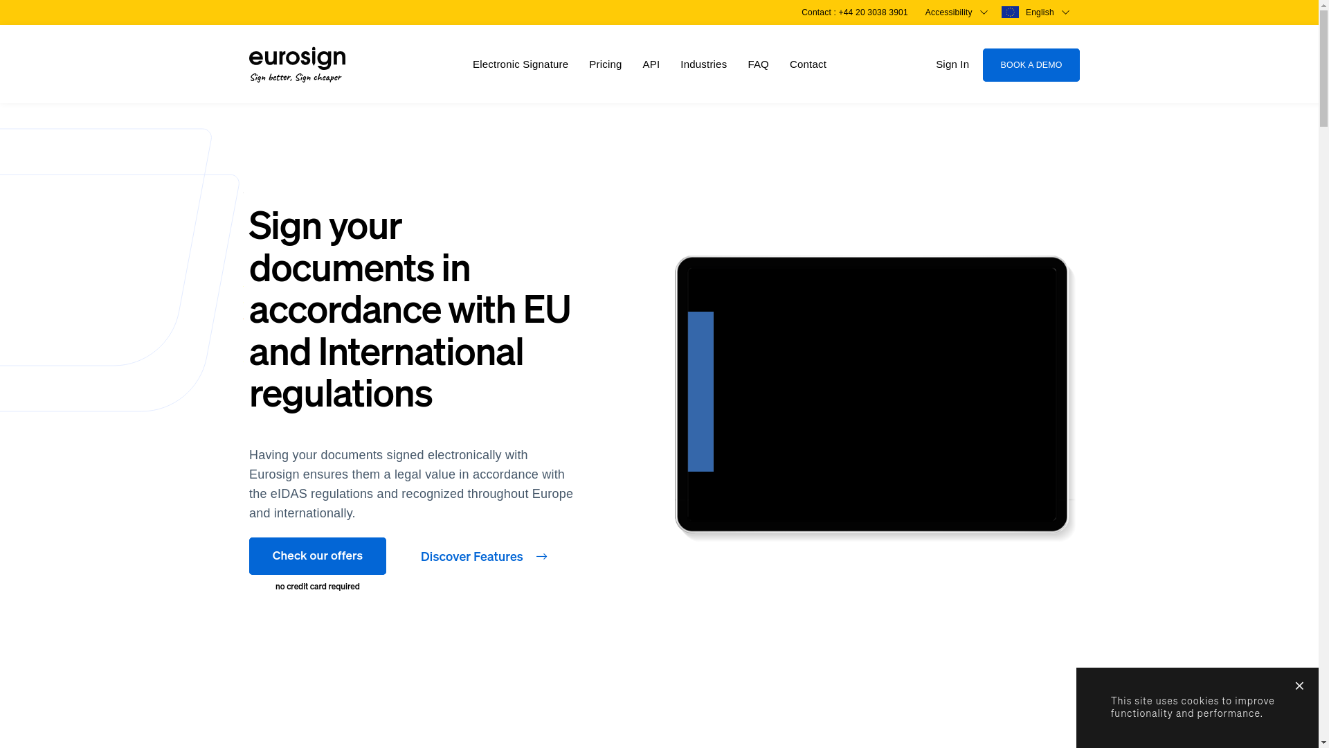 website screenshot of https://www.eurosign.com/
