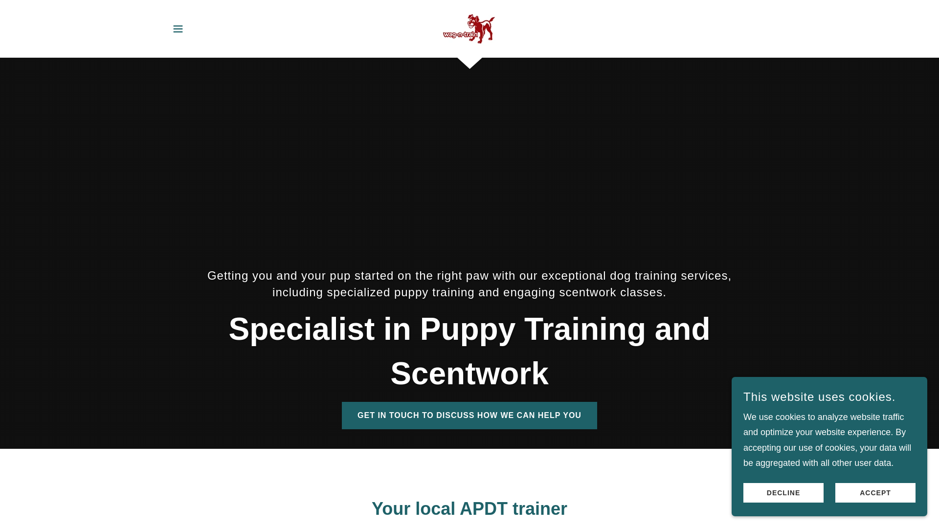 website screenshot of https://wagntrain.co.uk/